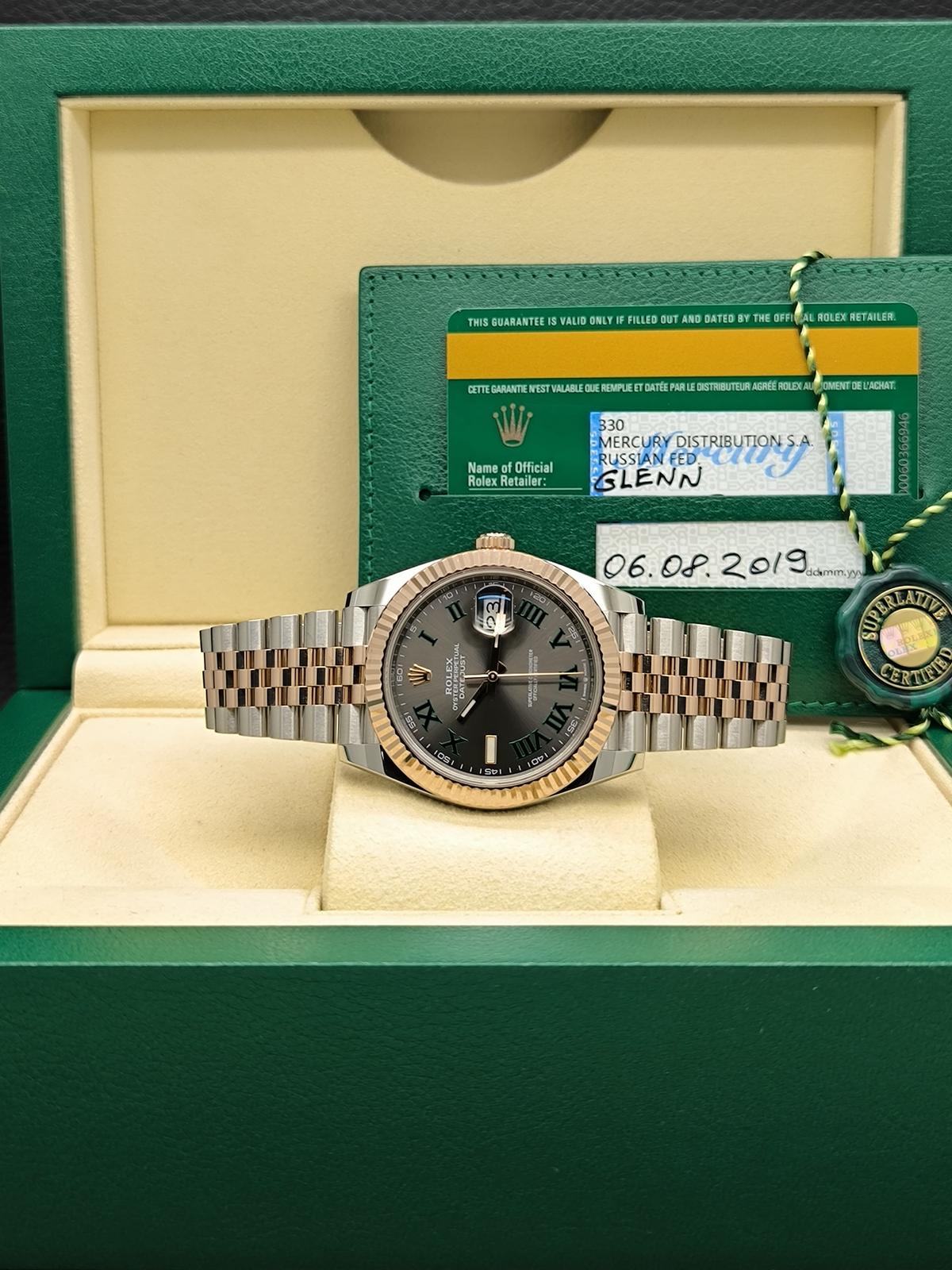 Thumb Datejust 41 Rolesor Everose Fluted / Jubilee / Slate - Roman