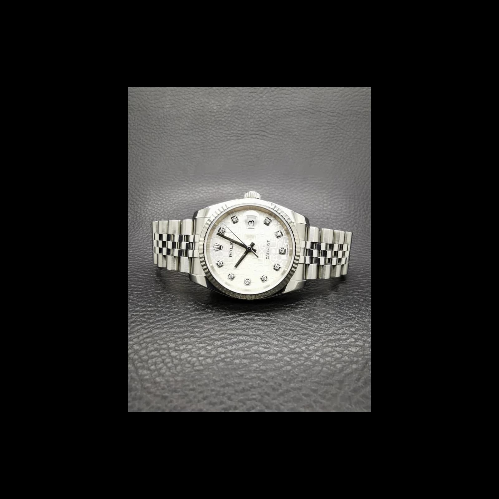 Thumb Datejust 36 Stainless Steel Fluted / Jubilee / Silver Computer