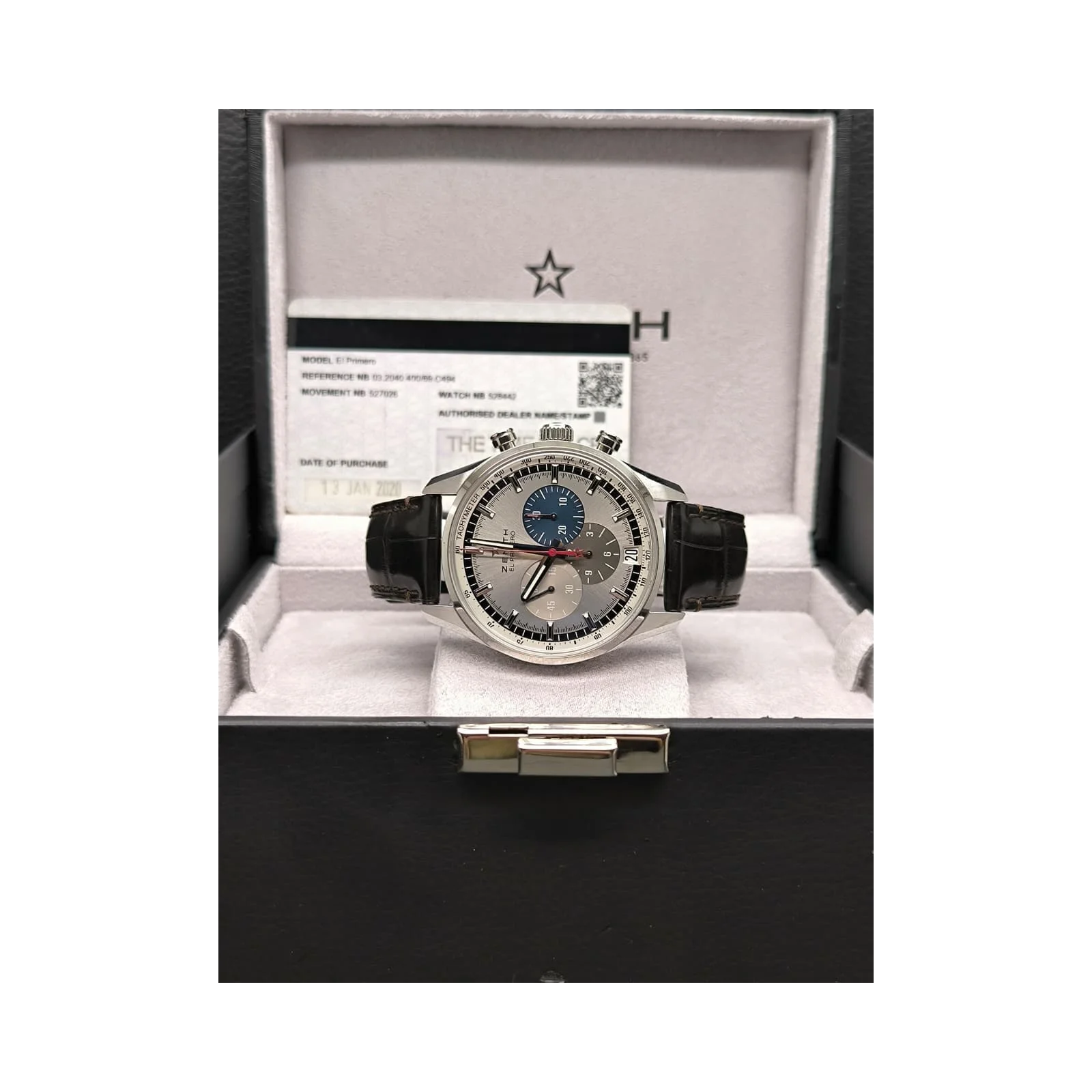 Thumb El Primero Chronomaster 42 Stainless Steel / Silver / Alligator