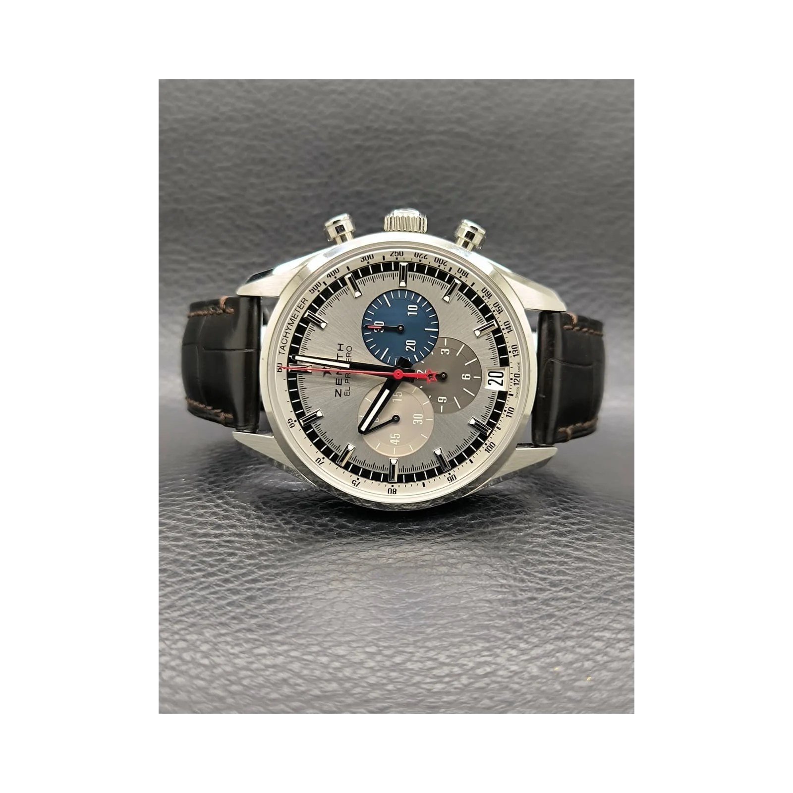 Thumb El Primero Chronomaster 42 Stainless Steel / Silver / Alligator