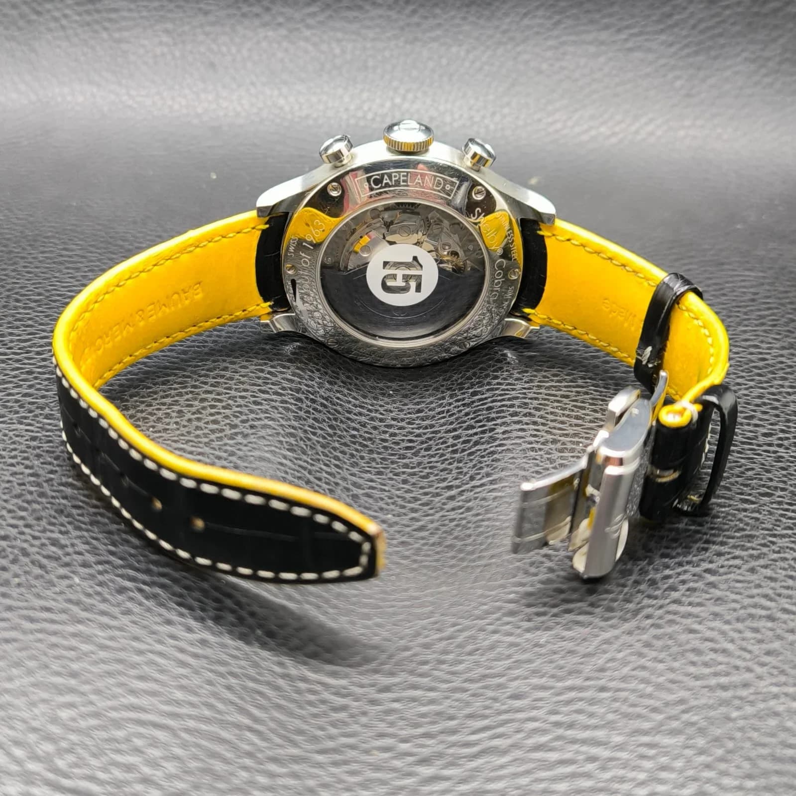 Thumb Capeland Chronograph 44 Black / Alligator