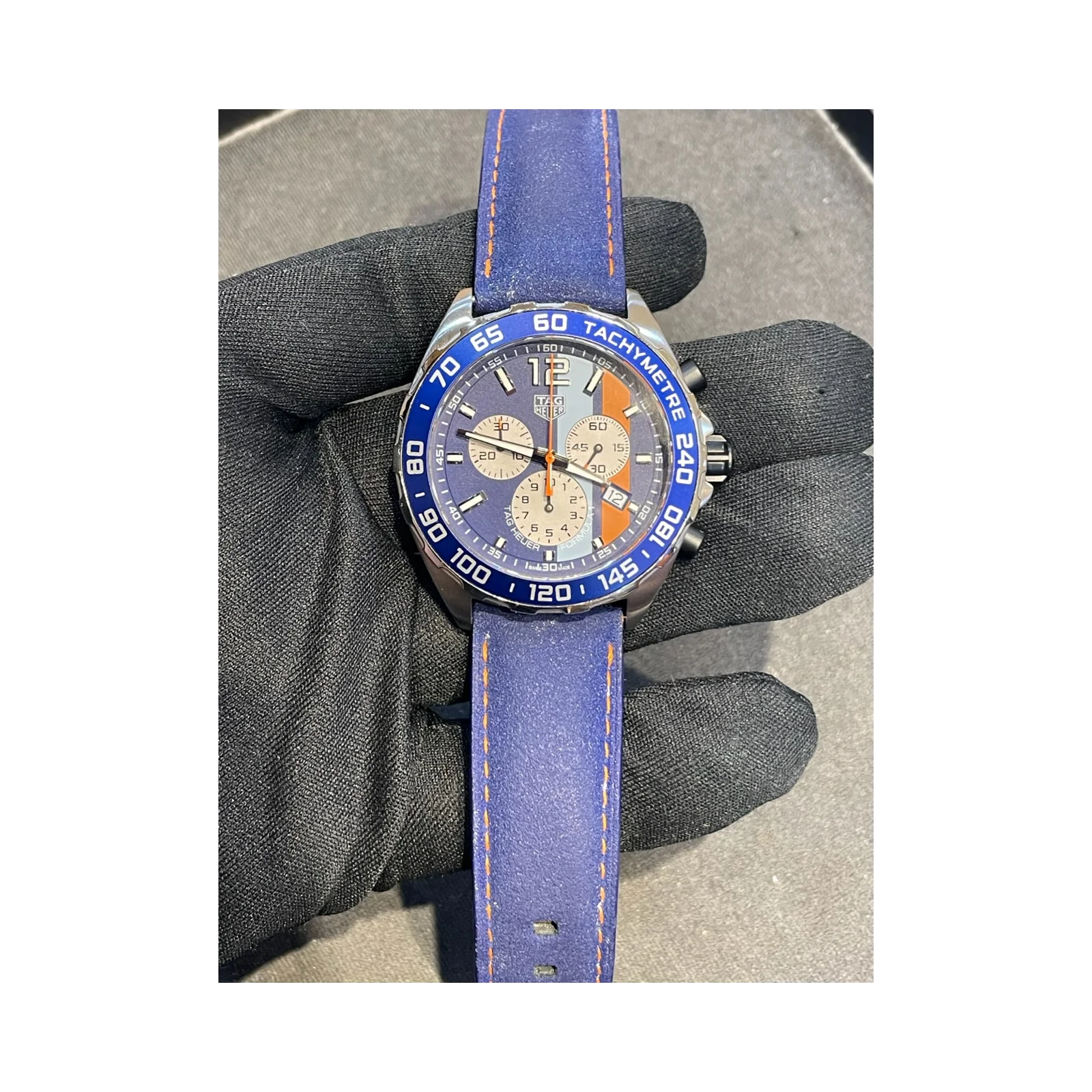 Thumb Formula 1 Quartz Chronograph 43mm / Gulf / Stainless Steel