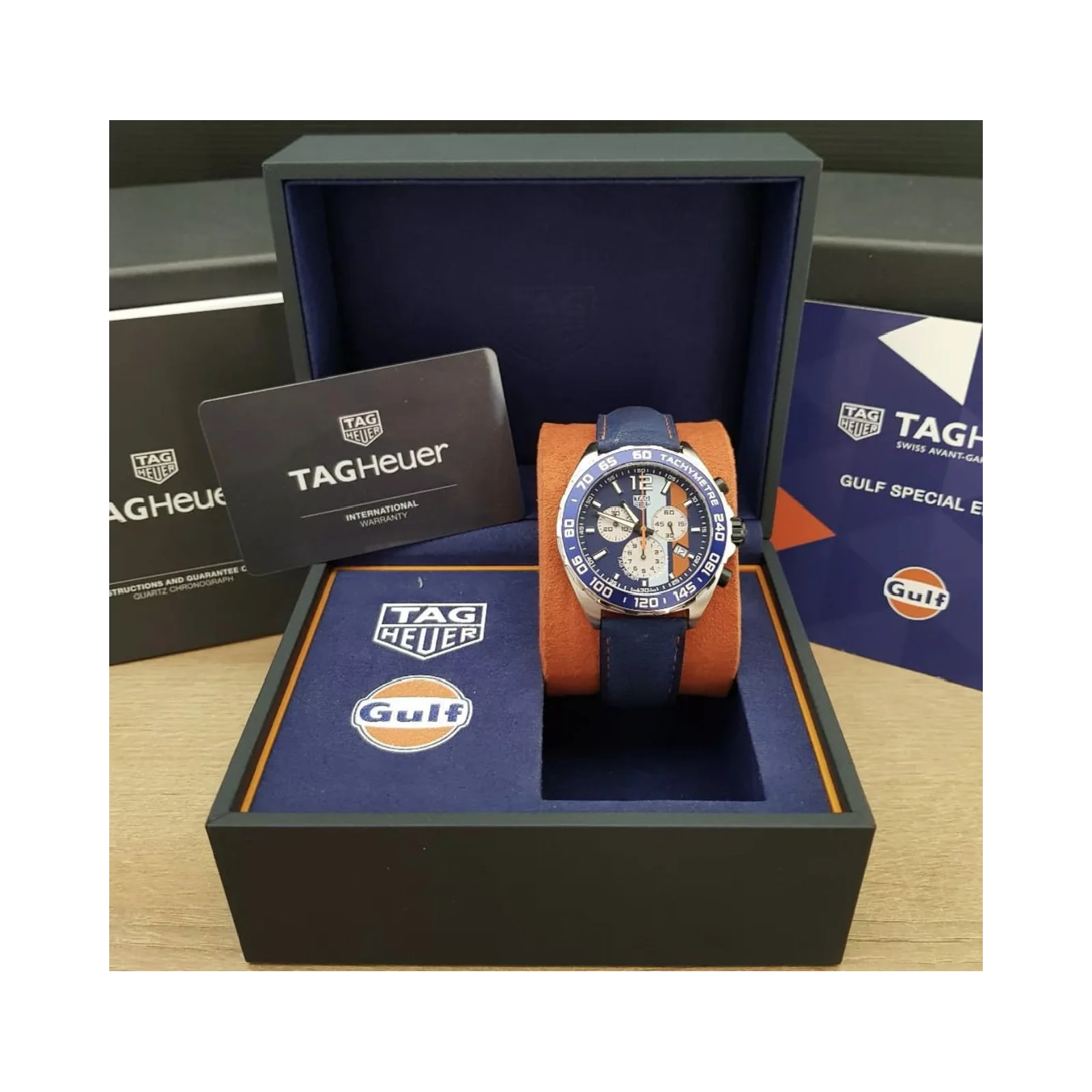 Thumb Formula 1 Quartz Chronograph 43mm / Gulf / Stainless Steel