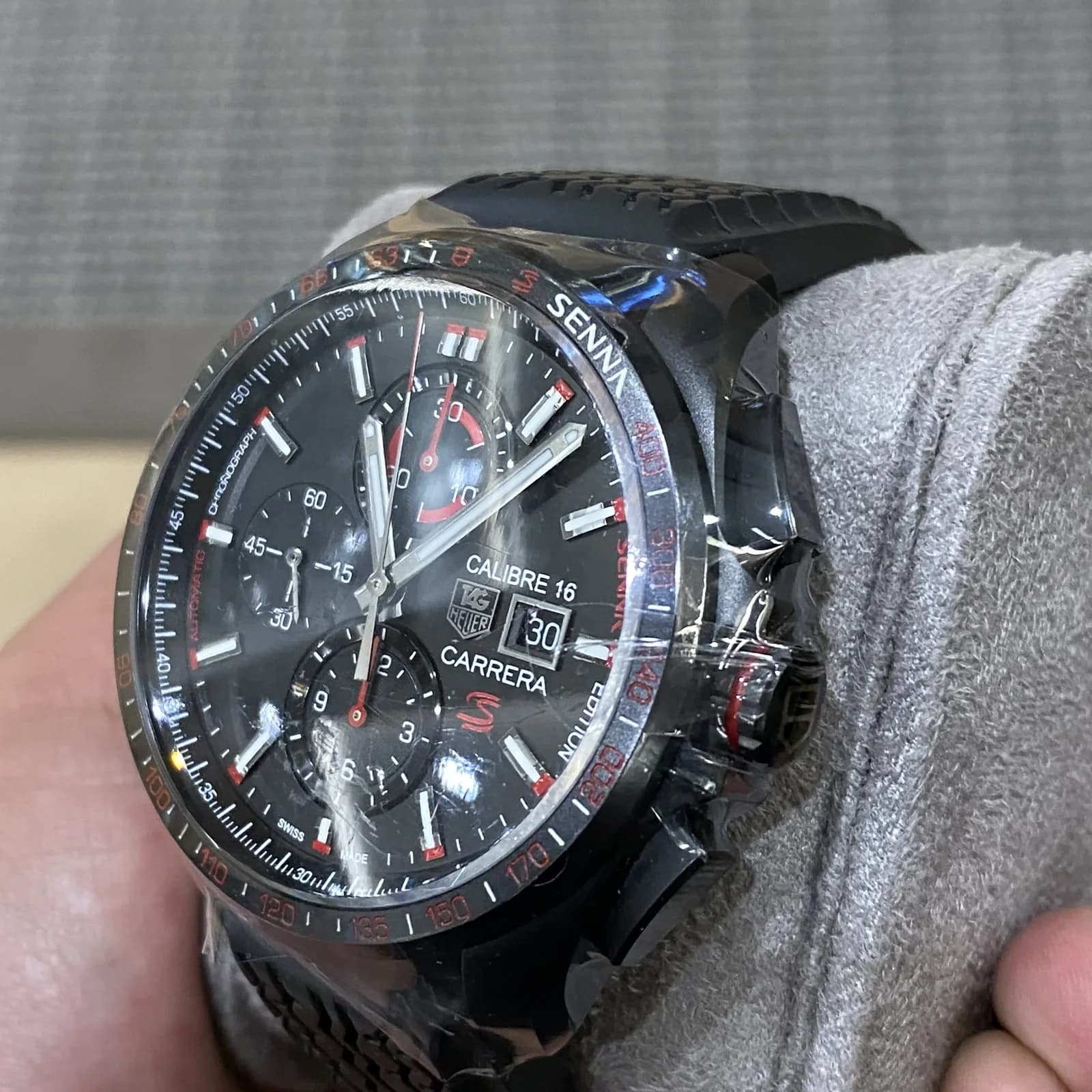 Thumb Carrera Calibre 16 Chronograph Titanium / Black
