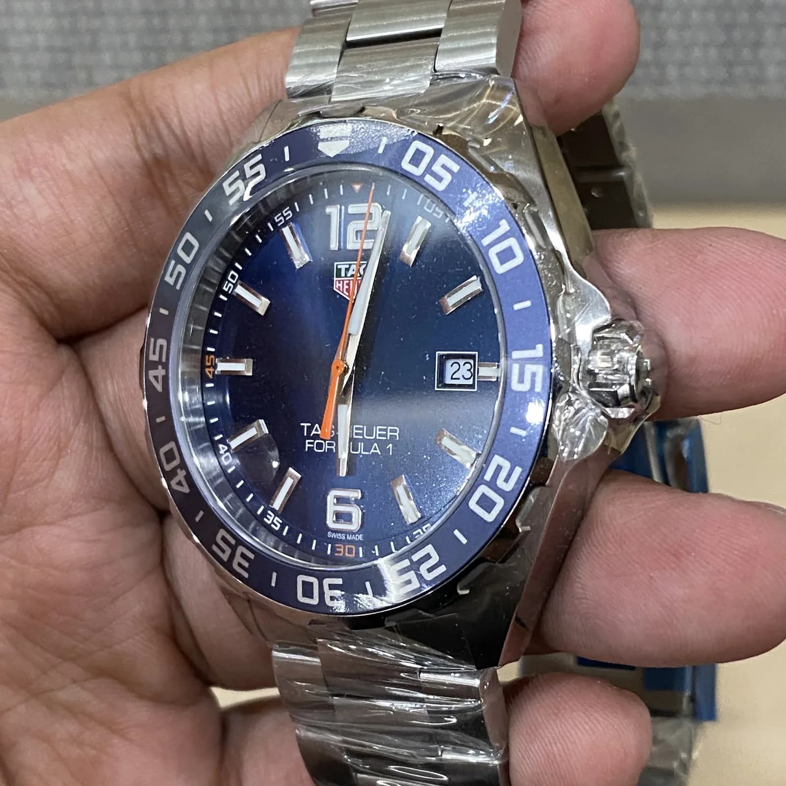 Thumb Formula 1 Quartz 43 Stainless Steel / Blue / Bracelet