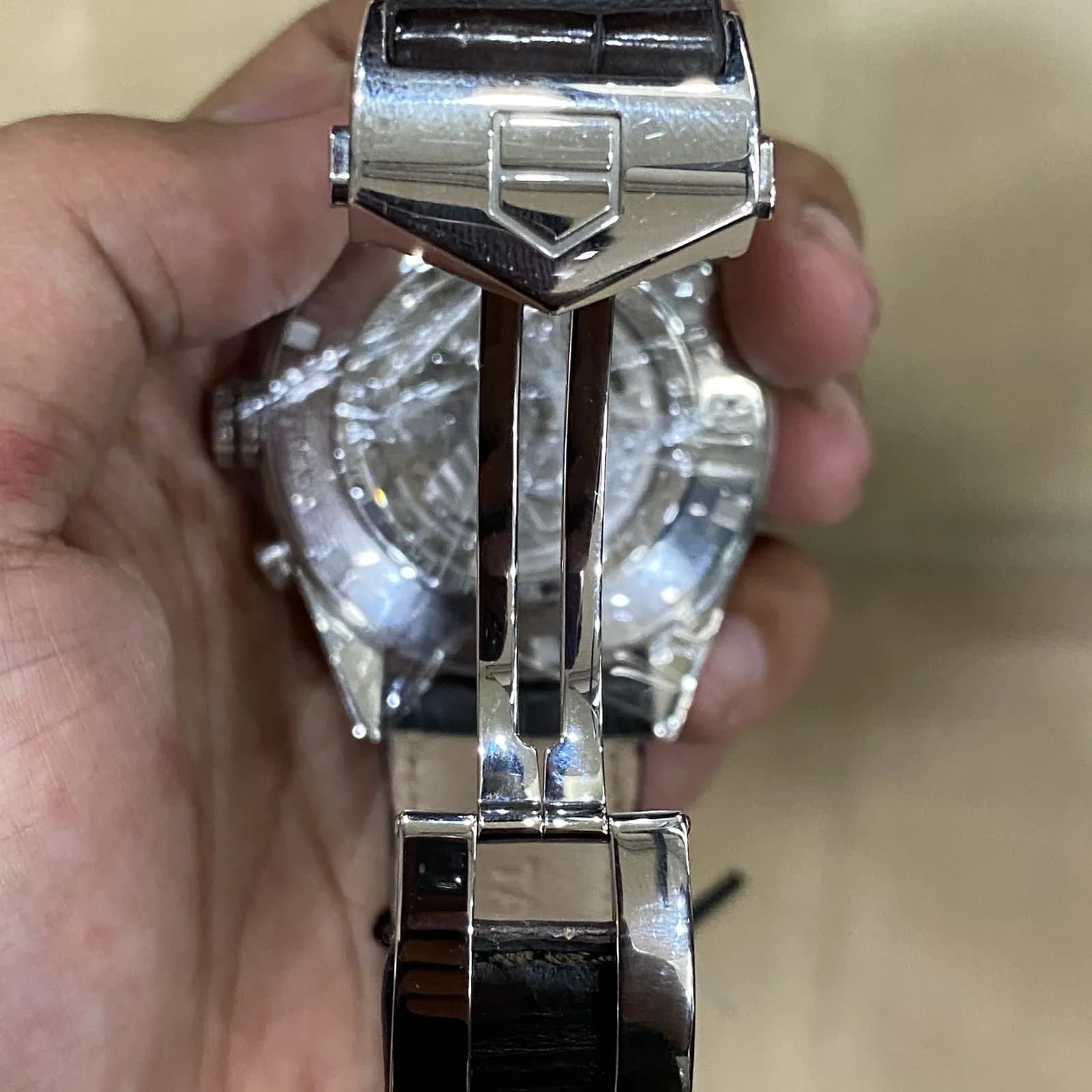 Thumb Carrera Calibre 16 Day Date 43 Stainless Steel / Brown / Alligator
