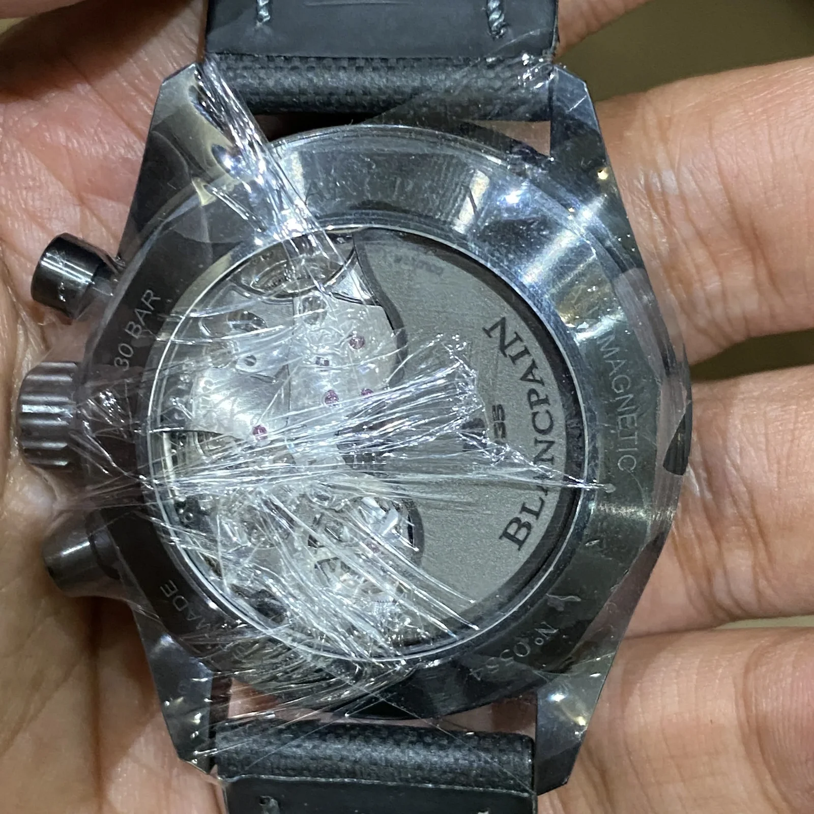 Thumb Fifty Fathoms Bathyscaphe Flyback Chronograph Black Ceramic / Black / Black Canvas