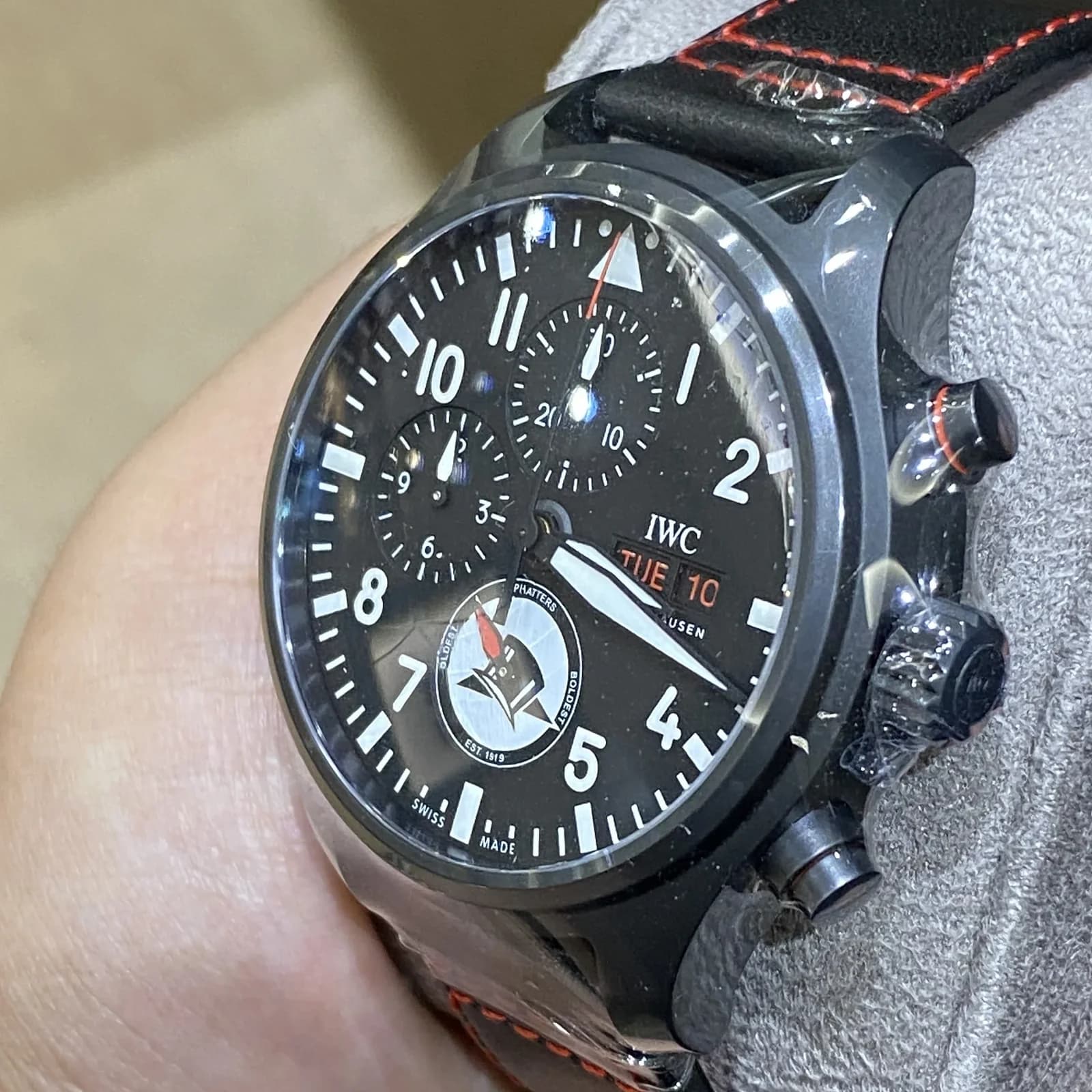 Thumb Pilot's Watch Chronograph Tophatters