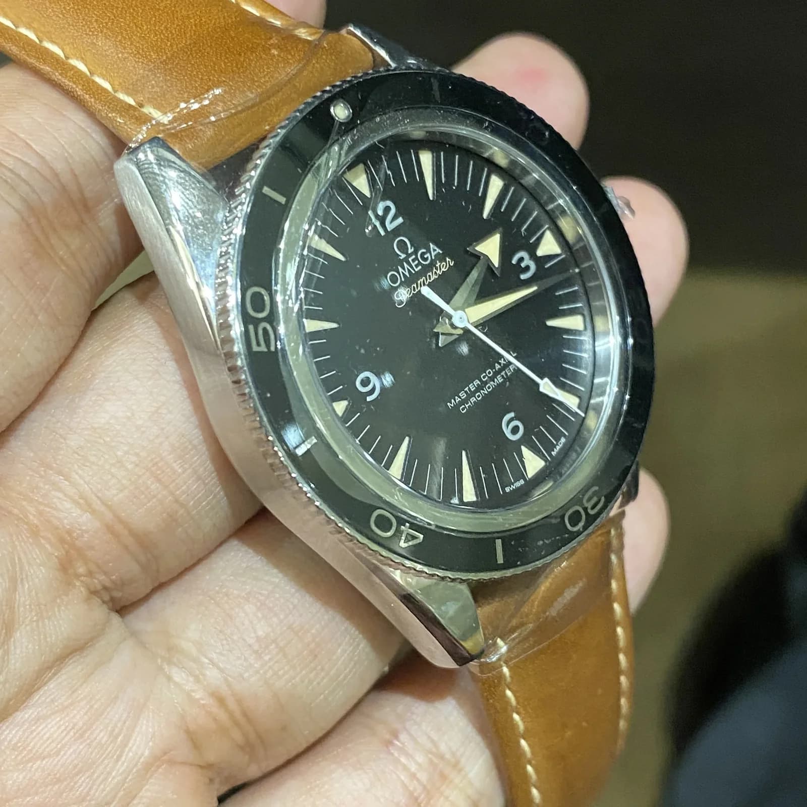 Thumb Seamaster 300 Master Co-Axial Stainless Steel / Black / Strap