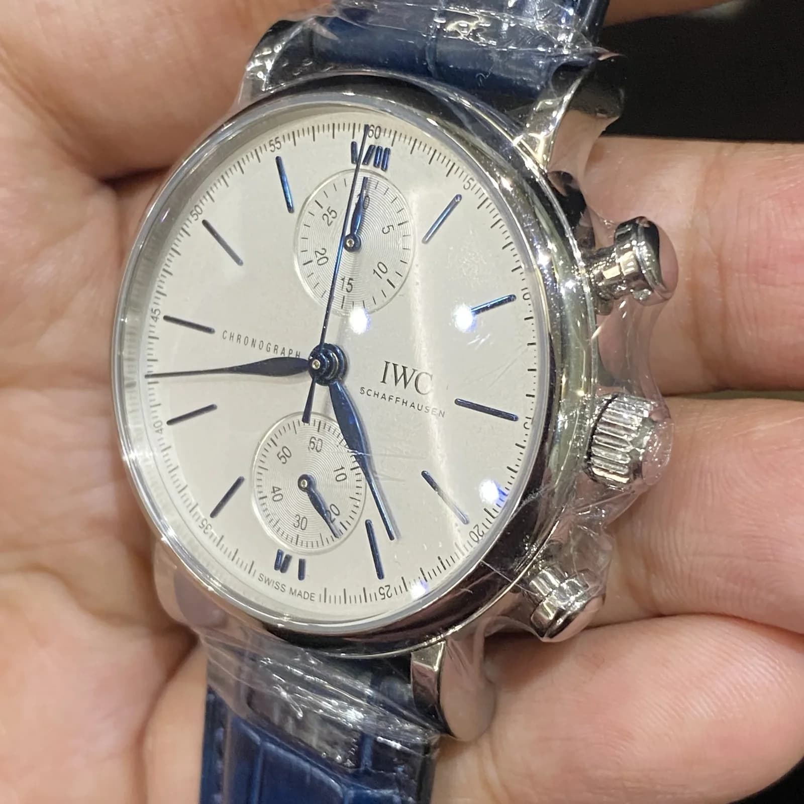 Thumb Portofino Chronograph 39 Stainless Steel / Silver - Blue