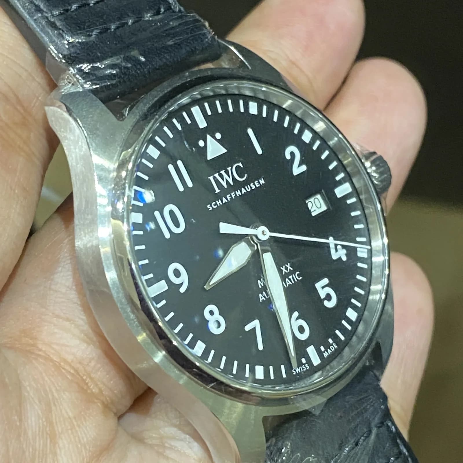 Thumb Pilot's Watch Mark XX Stainless Steel / Black