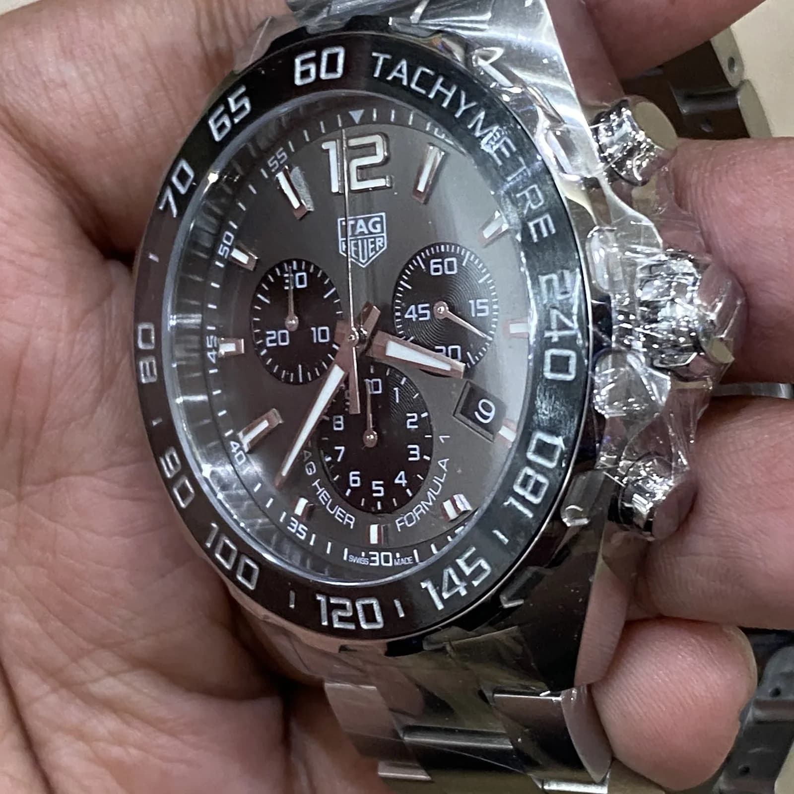 Thumb Formula 1 Chronograph Quartz 43 Stainless Steel / Grey / Bracelet