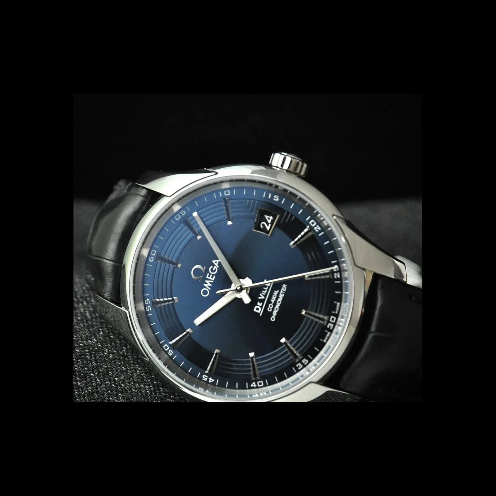 Thumb De Ville Hour Vision Co-Axial Stainless Steel / Blue / Orbis