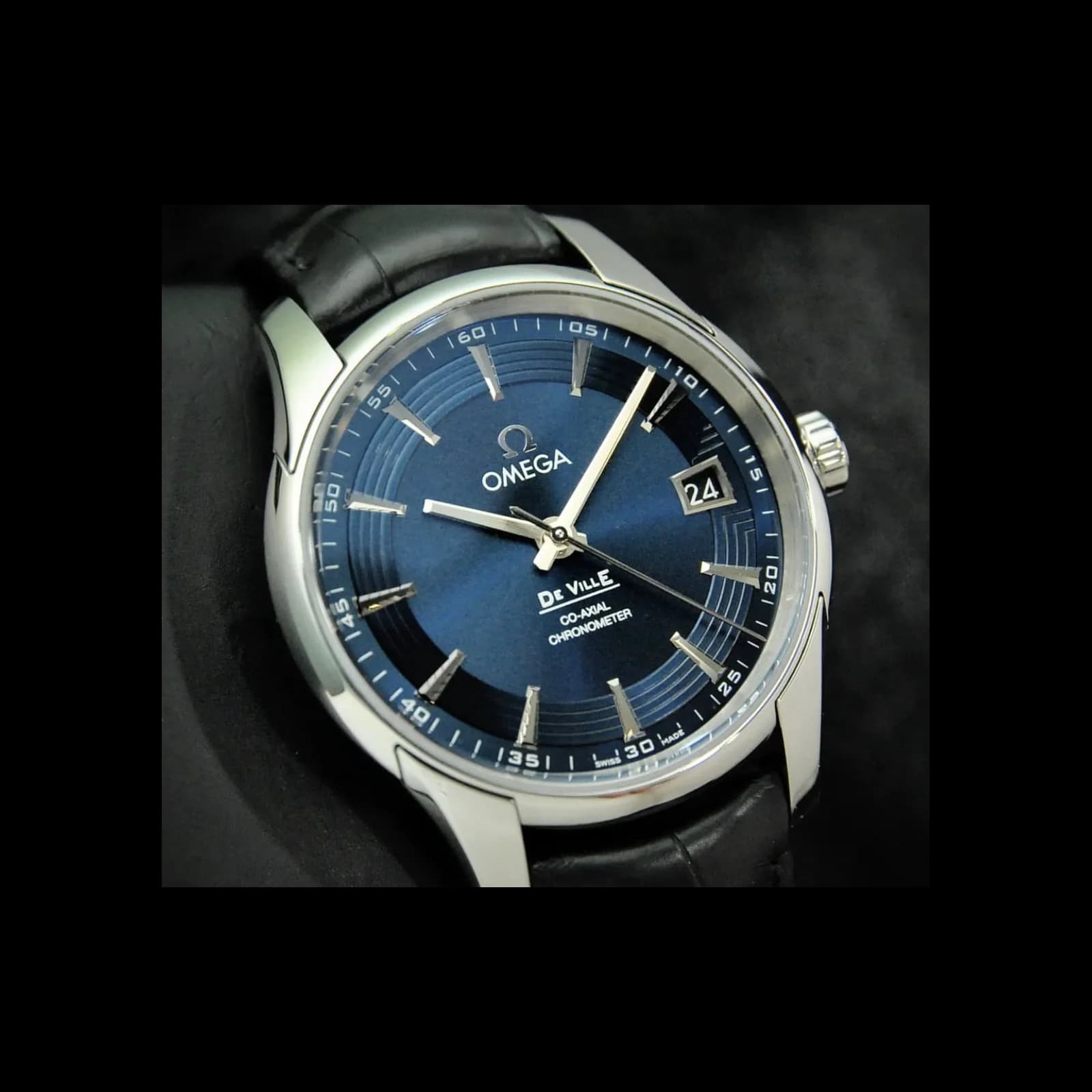 Thumb De Ville Hour Vision Co-Axial Stainless Steel / Blue / Orbis