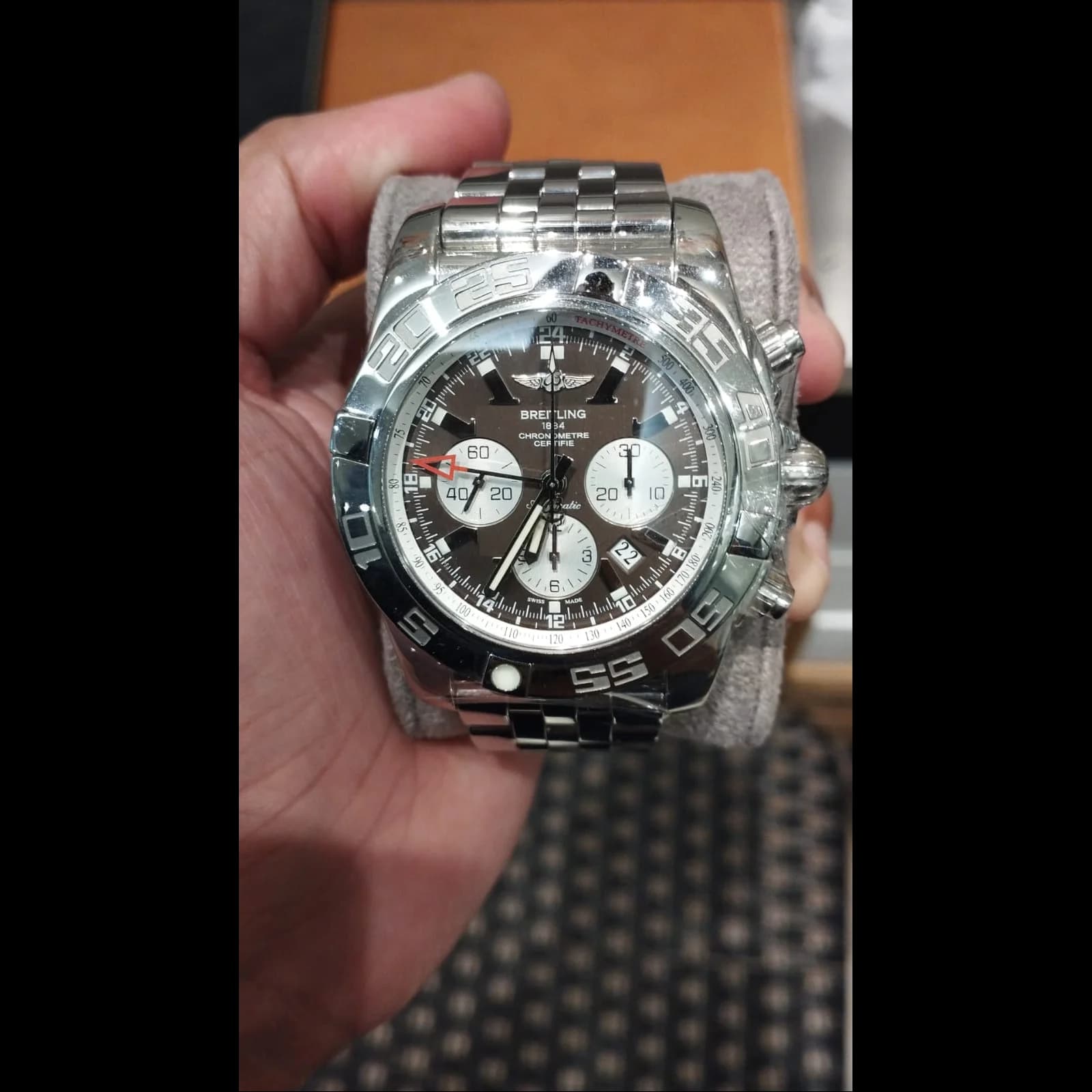 Thumb Chronomat 47 GMT Stainless Steel / Onyx Black / Bracelet