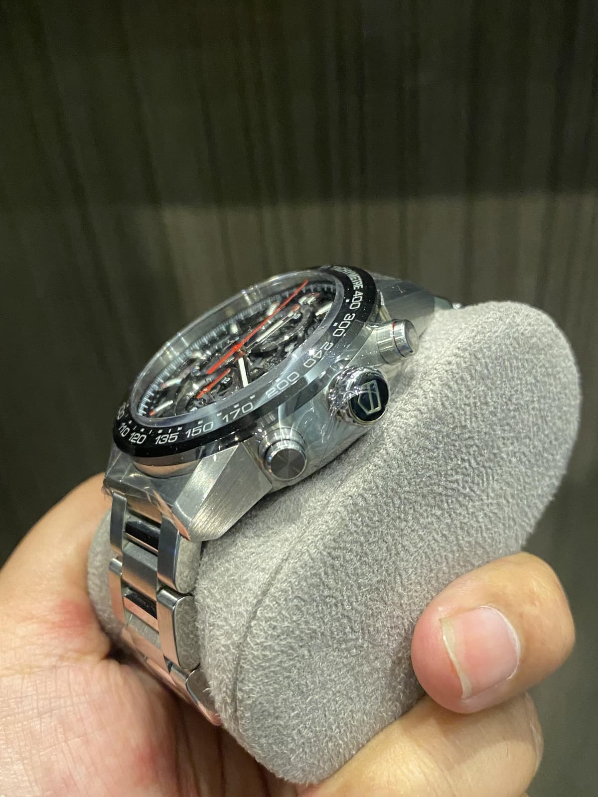 Jual TAG Heuer Carrera Calibre Heuer 01 43 Stainless Steel Black Ceramic  Skeleton Bracelet Original