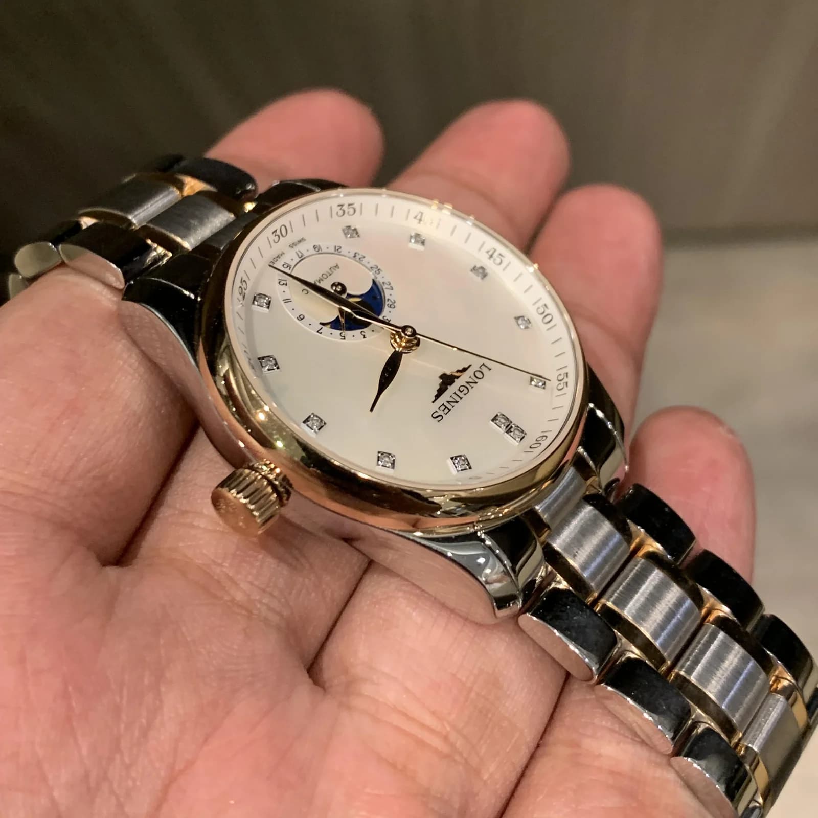 Thumb Master Collection 34 Moonphase Stainless Steel - Pink Gold / MOP / Bracelet