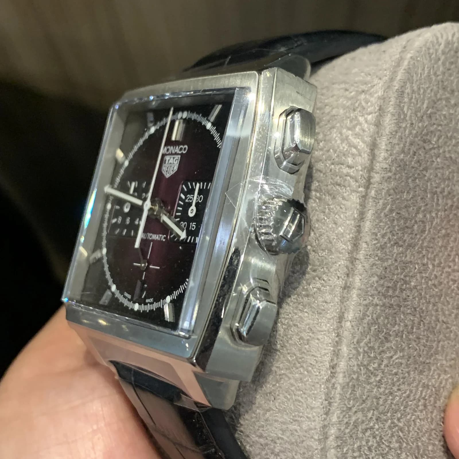 Thumb Monaco Calibre Heuer 02 Stainless Steel / Purple