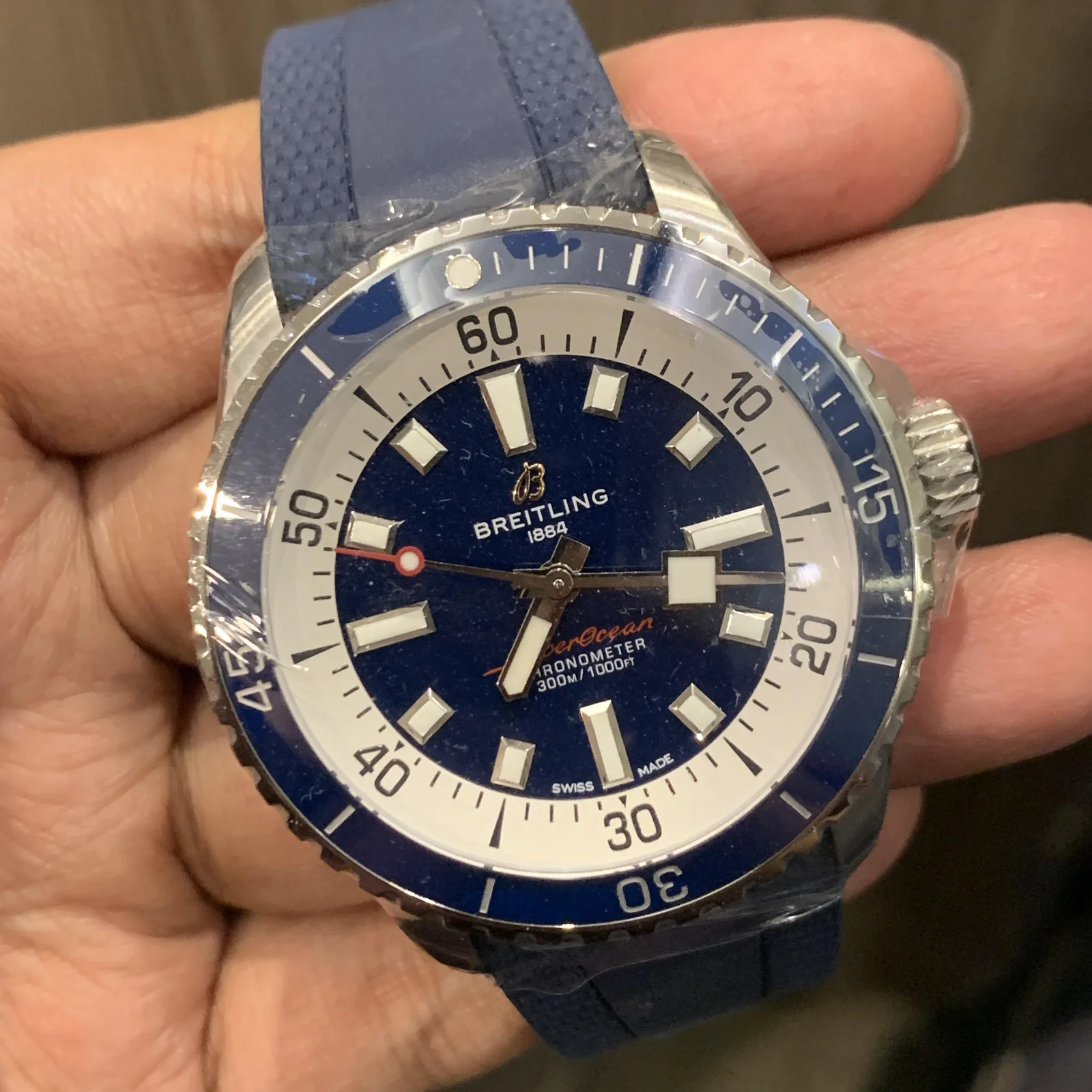 Thumb SuperOcean Automatic 42 Stainless Steel / Blue / Rubber