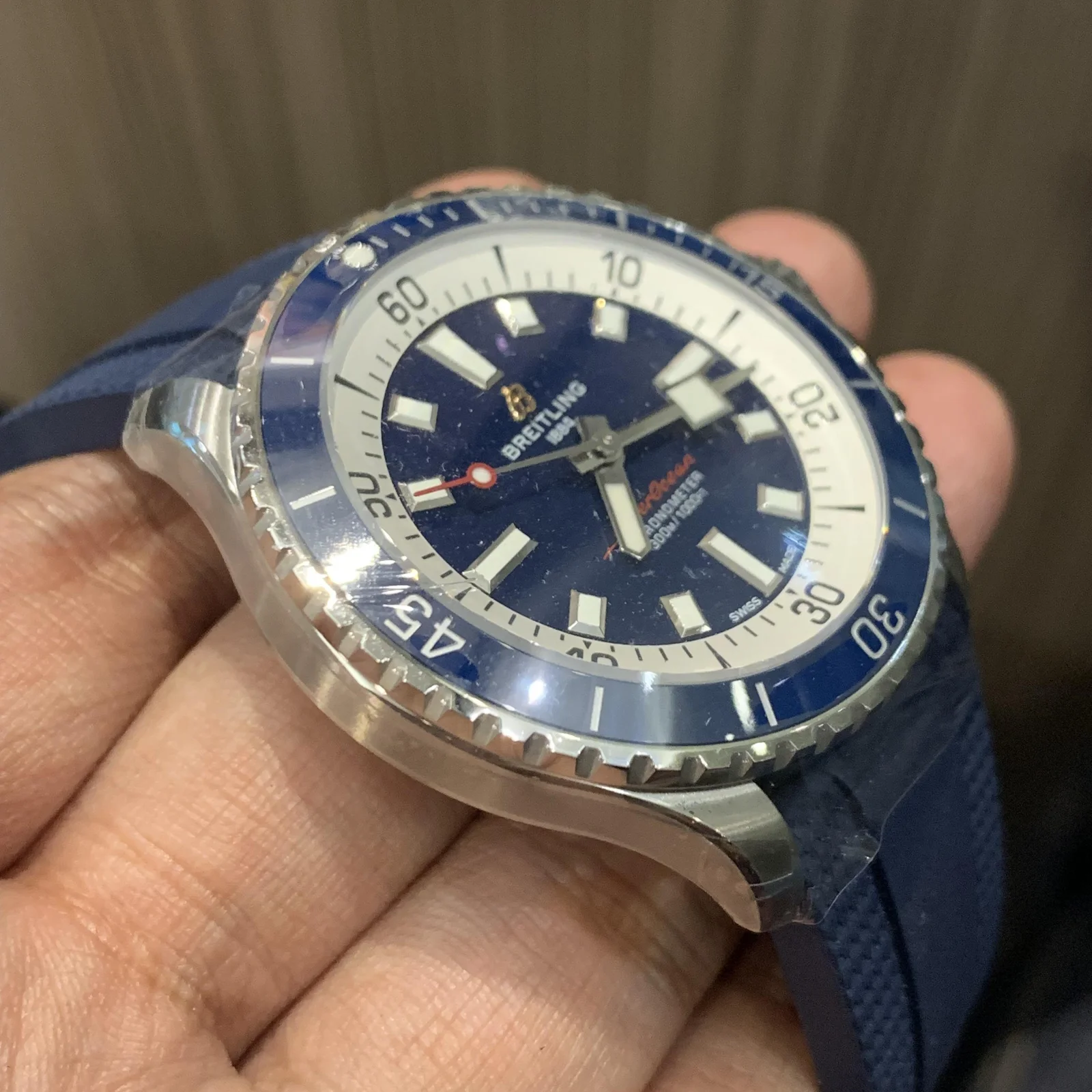 Thumb SuperOcean Automatic 42 Stainless Steel / Blue / Rubber