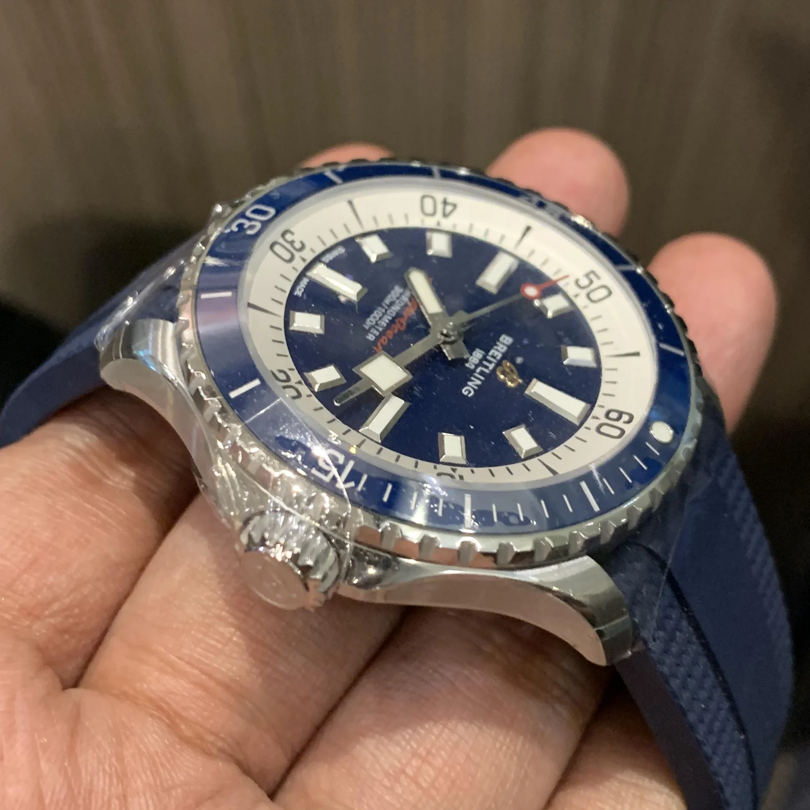 Thumb SuperOcean Automatic 42 Stainless Steel / Blue / Rubber