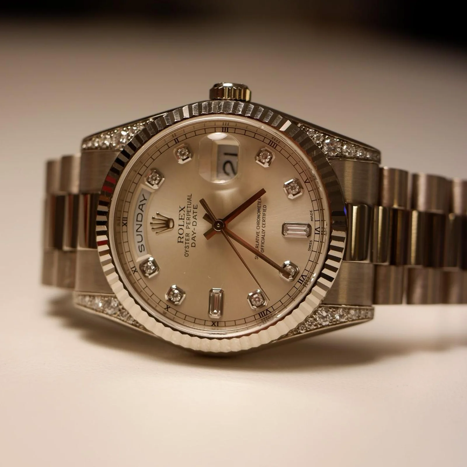 Thumb Day-Date 36 Factory Diamond Setting
