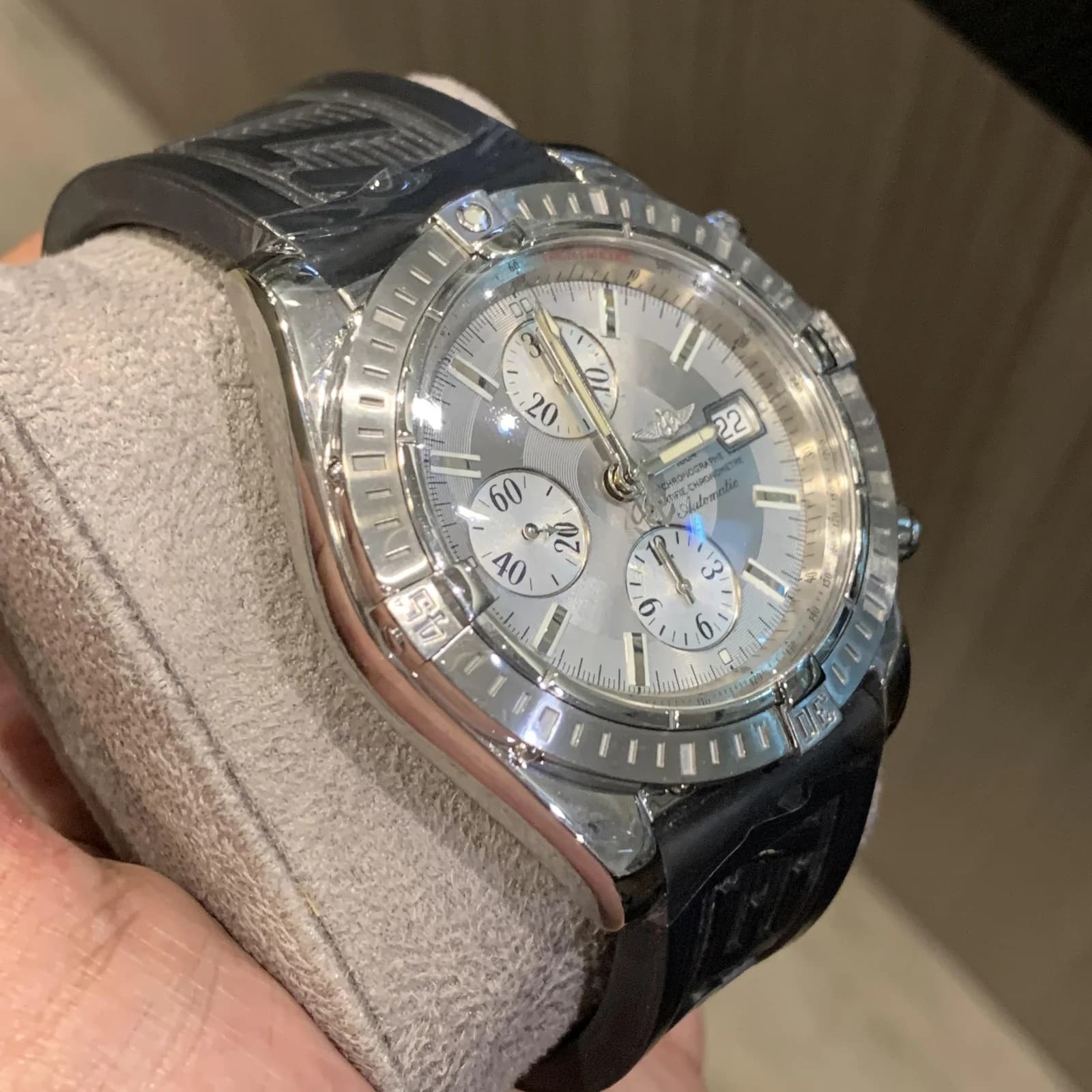 Thumb Chronomat Evolution Stainless Steel / Grey