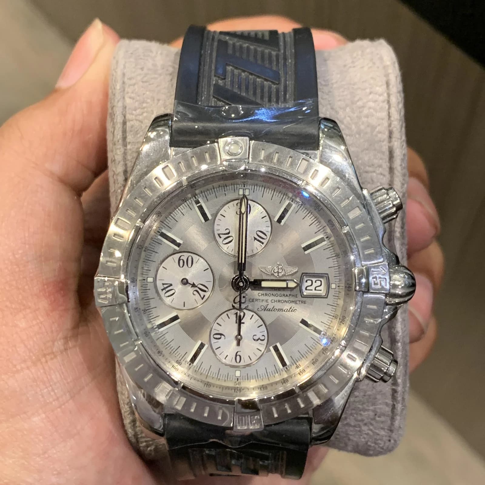 Thumb Chronomat Evolution Stainless Steel / Grey