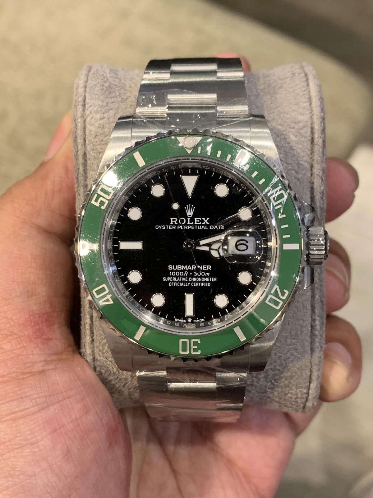 Jual Rolex Submariner Date 41 Stainless Steel Black Green Cerachrom  126610LV-0002 Original