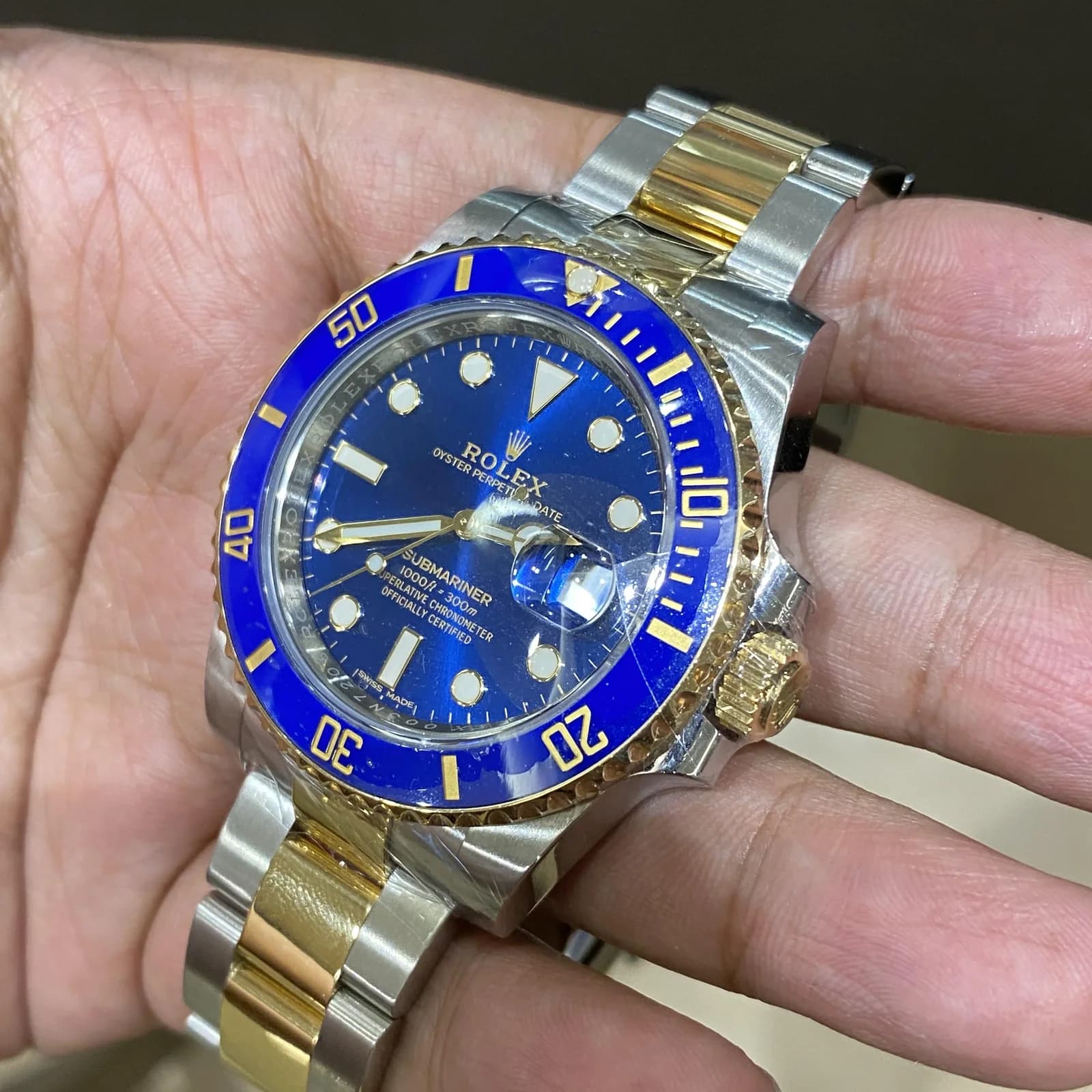 Thumb Submariner Date Rolesor / Blue / Cerachrom