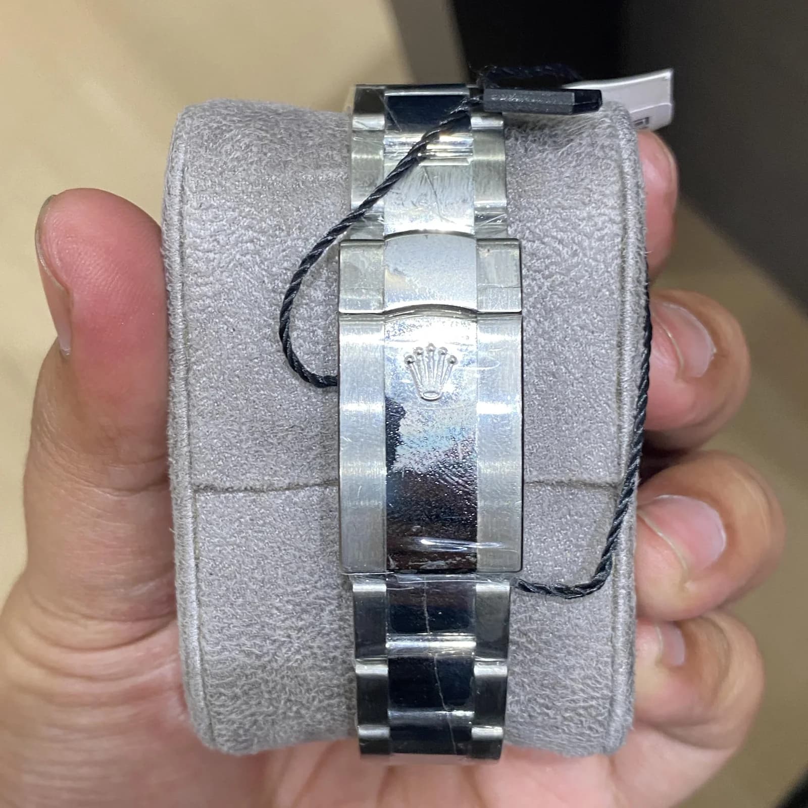 Thumb Datejust 41 Stainless Steel Smooth / Oyster / Green - Fluted