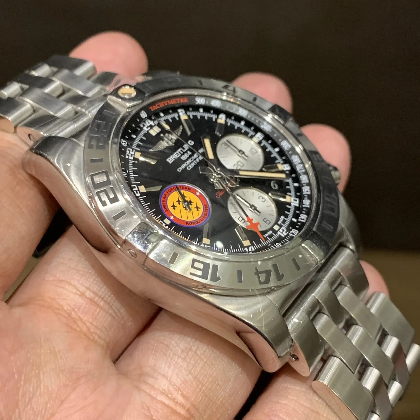 Thumb Chronomat 44 GMT Stainless Steel / Onyx Black / Bracelet
