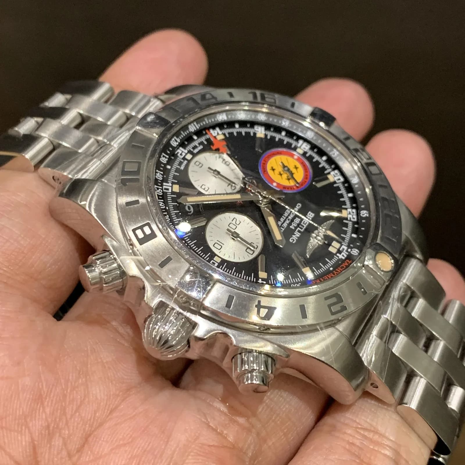 Thumb Chronomat 44 GMT Stainless Steel / Onyx Black / Bracelet