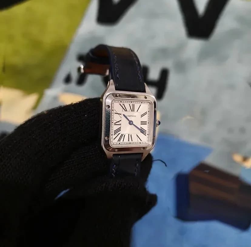 Thumb Santos Dumont Small Stainless Steel / Strap