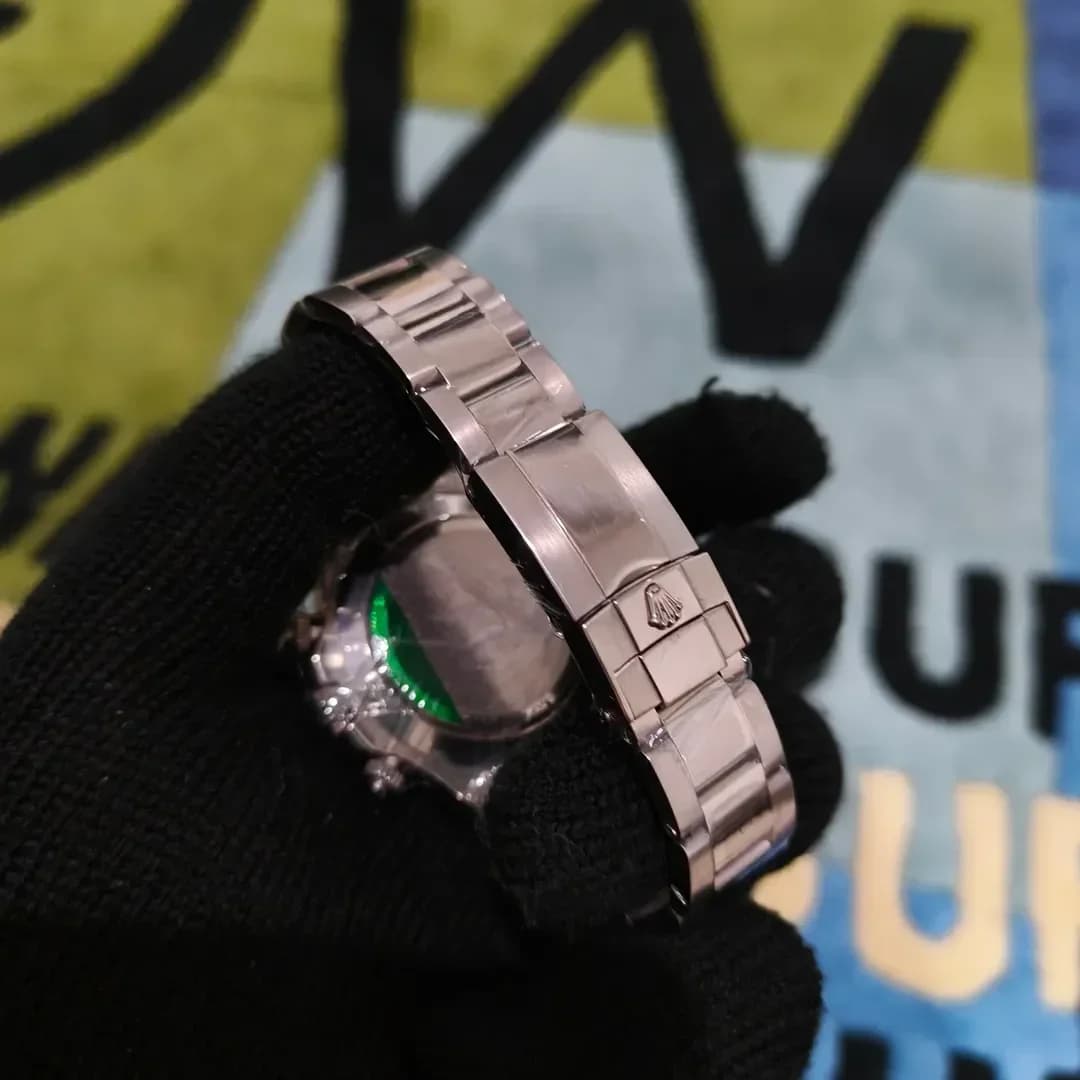 Thumb Daytona White Gold Strap Meteorite Roman