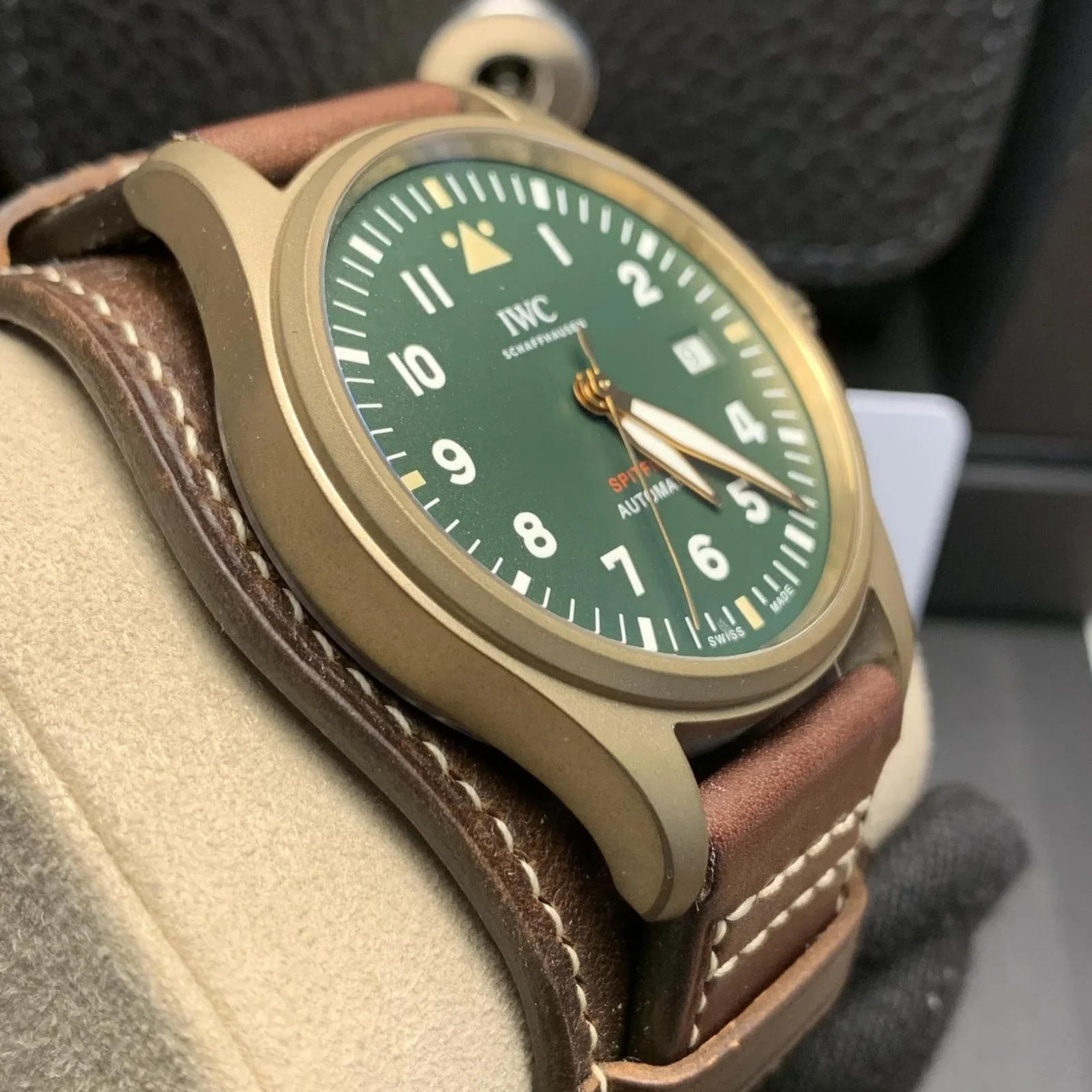 Thumb Pilot's Watch Automatic Spitfire Bronze / Green