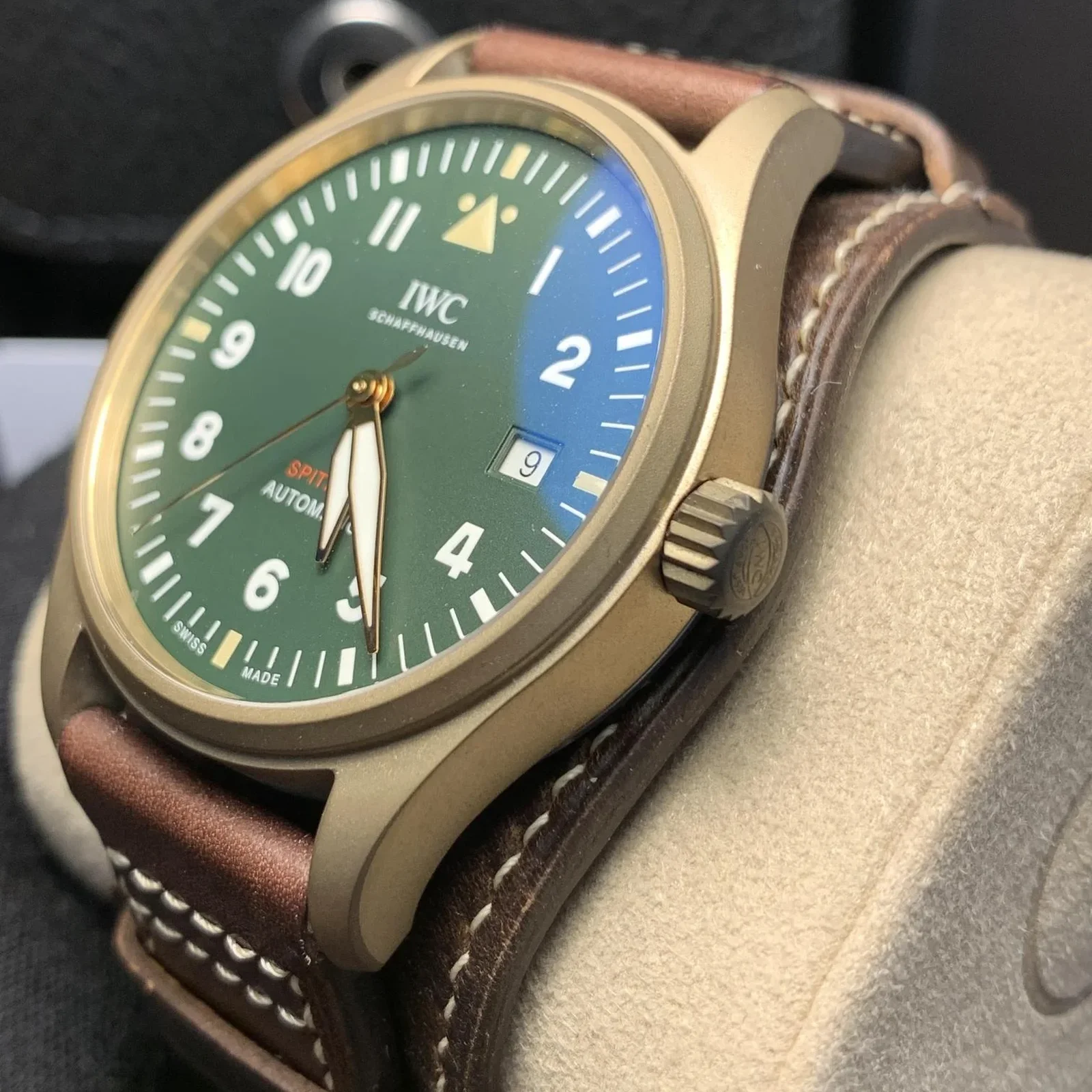 Thumb Pilot's Watch Automatic Spitfire Bronze / Green