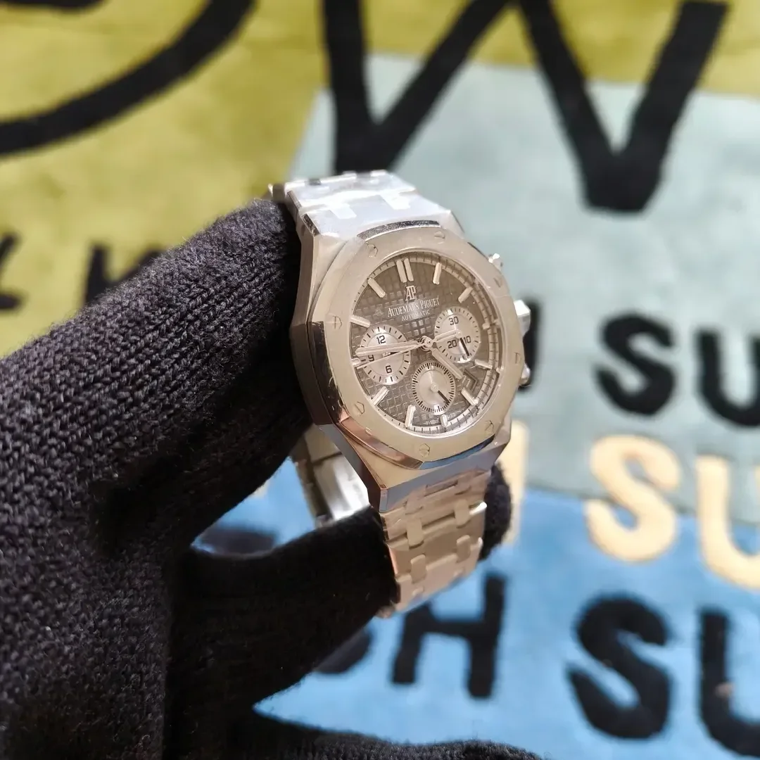 Thumb Royal Oak Chronograph 38 Stainless Steel / Grey