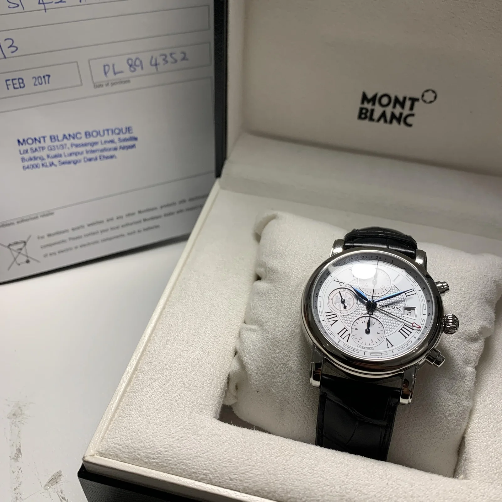 Thumb Star Roman Chronograph UTC Automatic Silver
