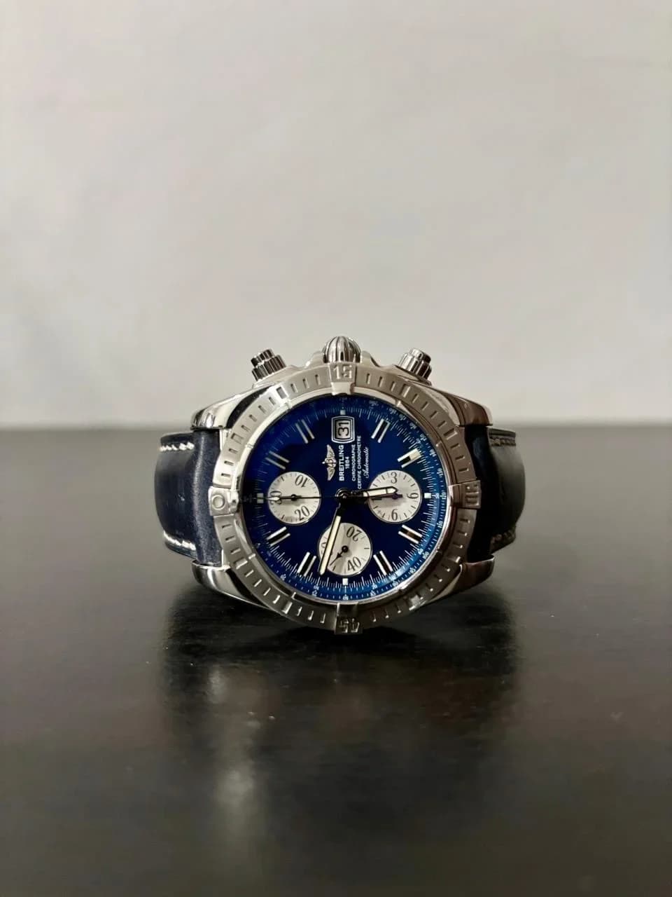 Thumb Chronomat Evolution Stainless Steel / Blue