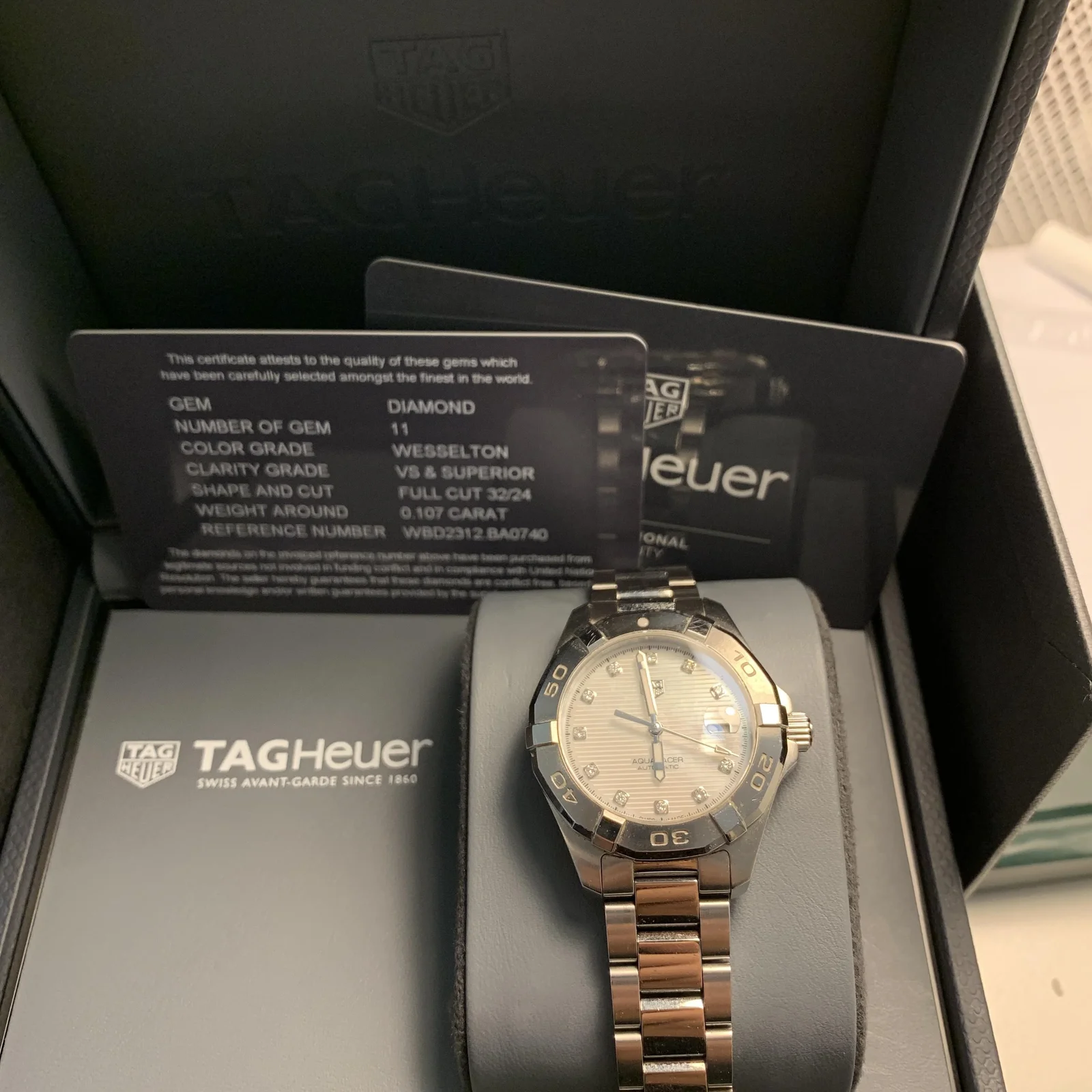 Thumb Aquaracer 300M Calibre 9 Automatic 32 Stainless Steel / MOP - Diamond / Bracelet