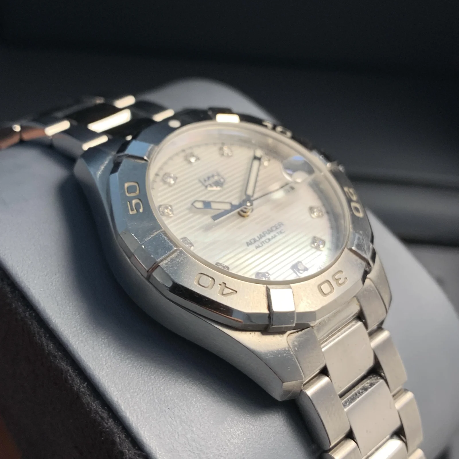 Thumb Aquaracer 300M Calibre 9 Automatic 32 Stainless Steel / MOP - Diamond / Bracelet