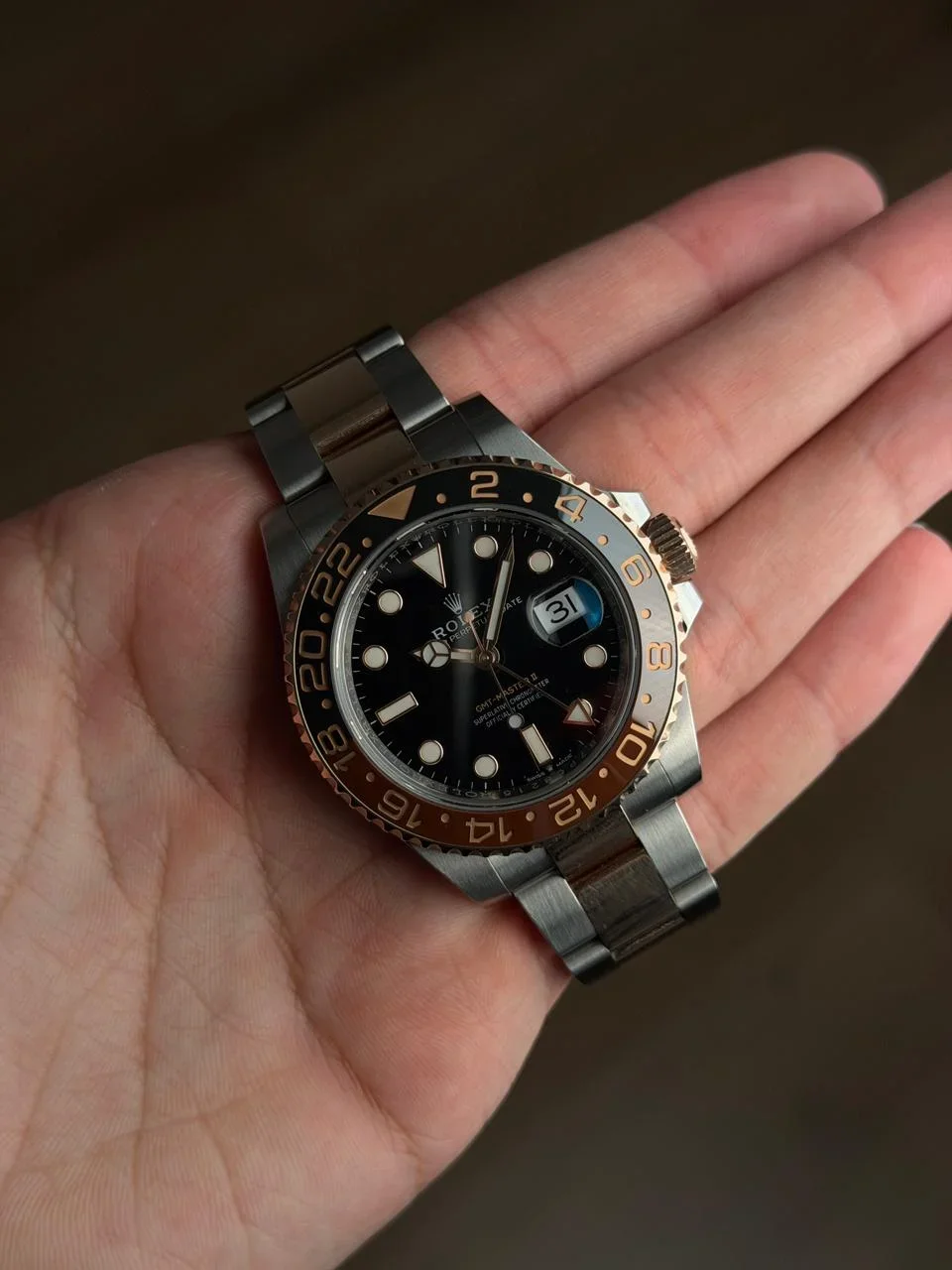 Thumb GMT-Master II Stainless Steel / Everose / CHNR / Oyster