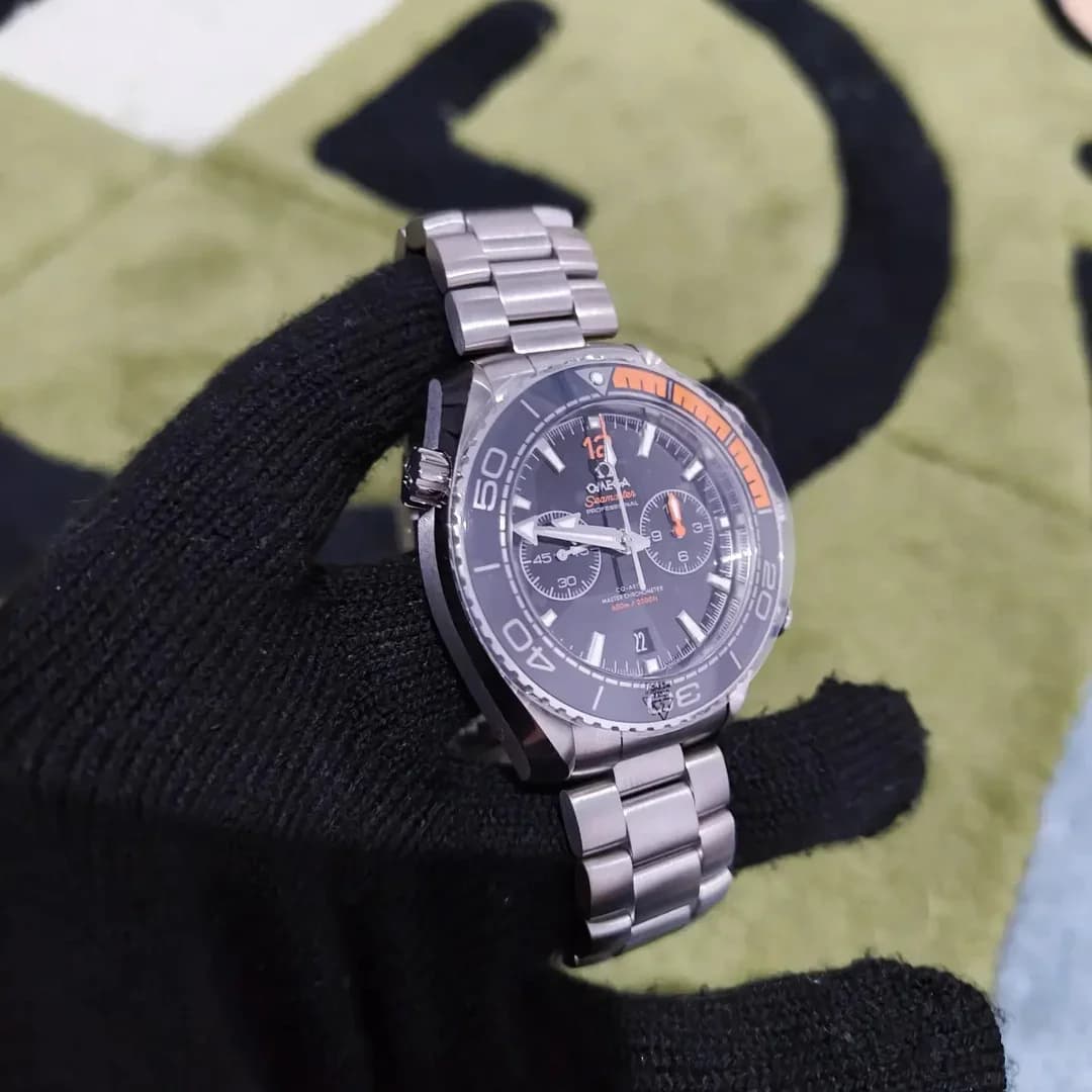 Thumb Seamaster Planet Ocean 600M Co-Axial 45.5 Master Chronometer Chronograph Stainless Steel / Orange / Bracelet