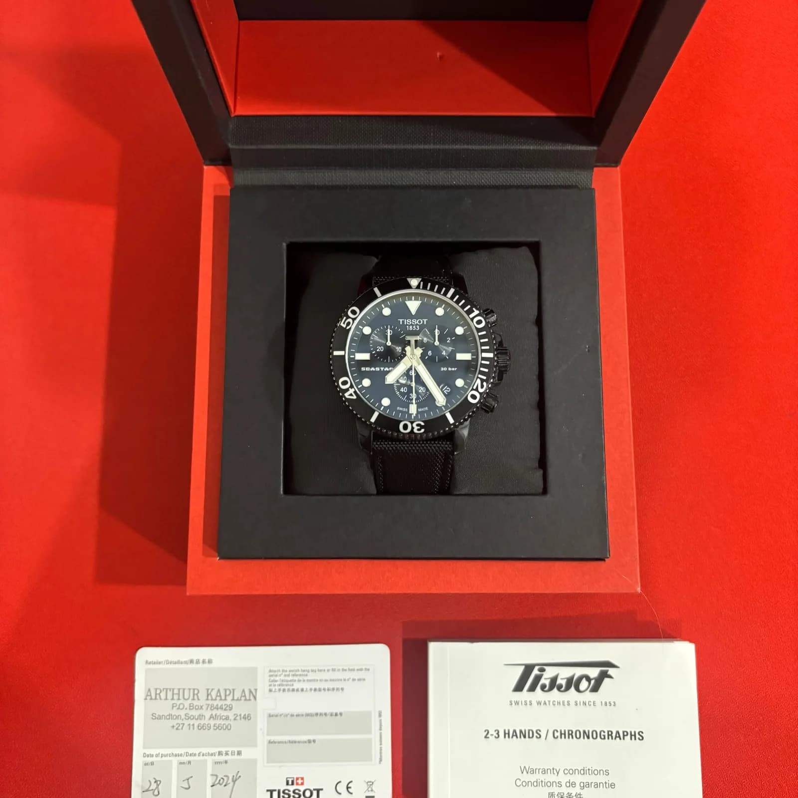 Thumb Seastar 1000 Chronograph Quartz 45.5 PVD / Black / Rubber