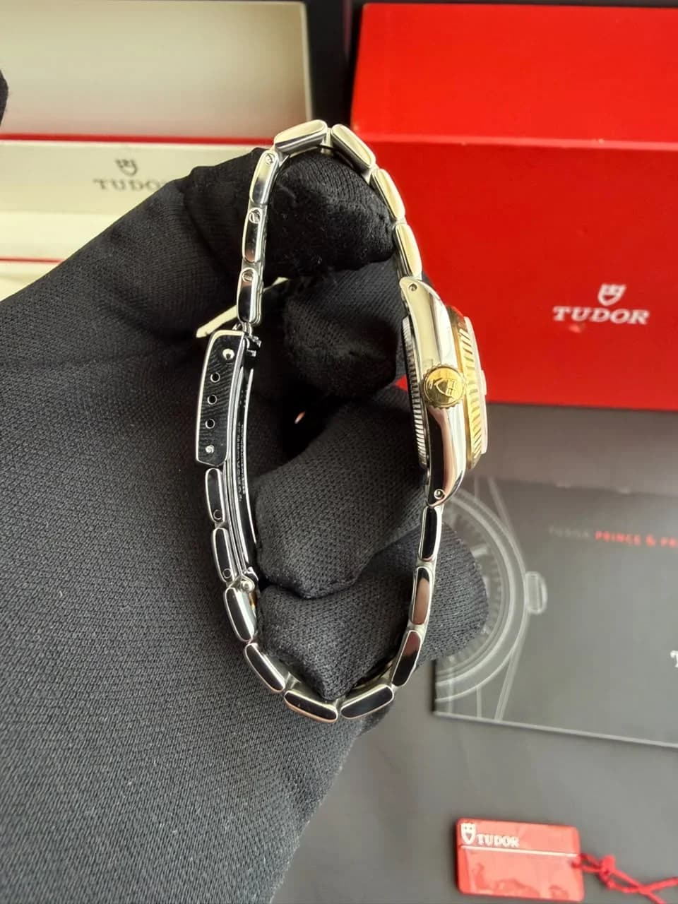 Thumb Princess Oysterdate Stainless Steel - Yellow Gold / Champagne - Diamond