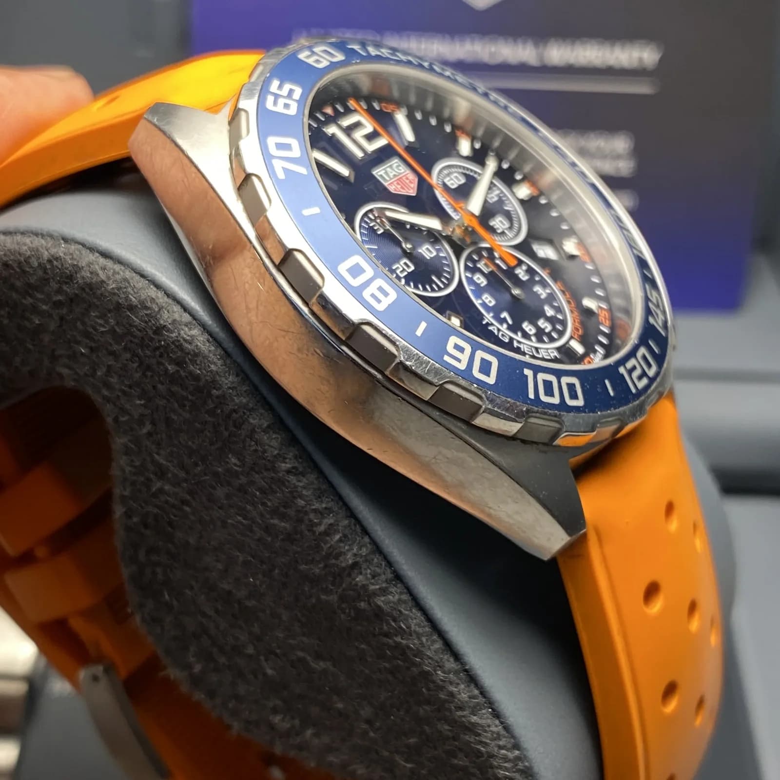 Thumb Formula 1 Chronograph Quartz 43 Stainless Steel / Blue / Bracelet
