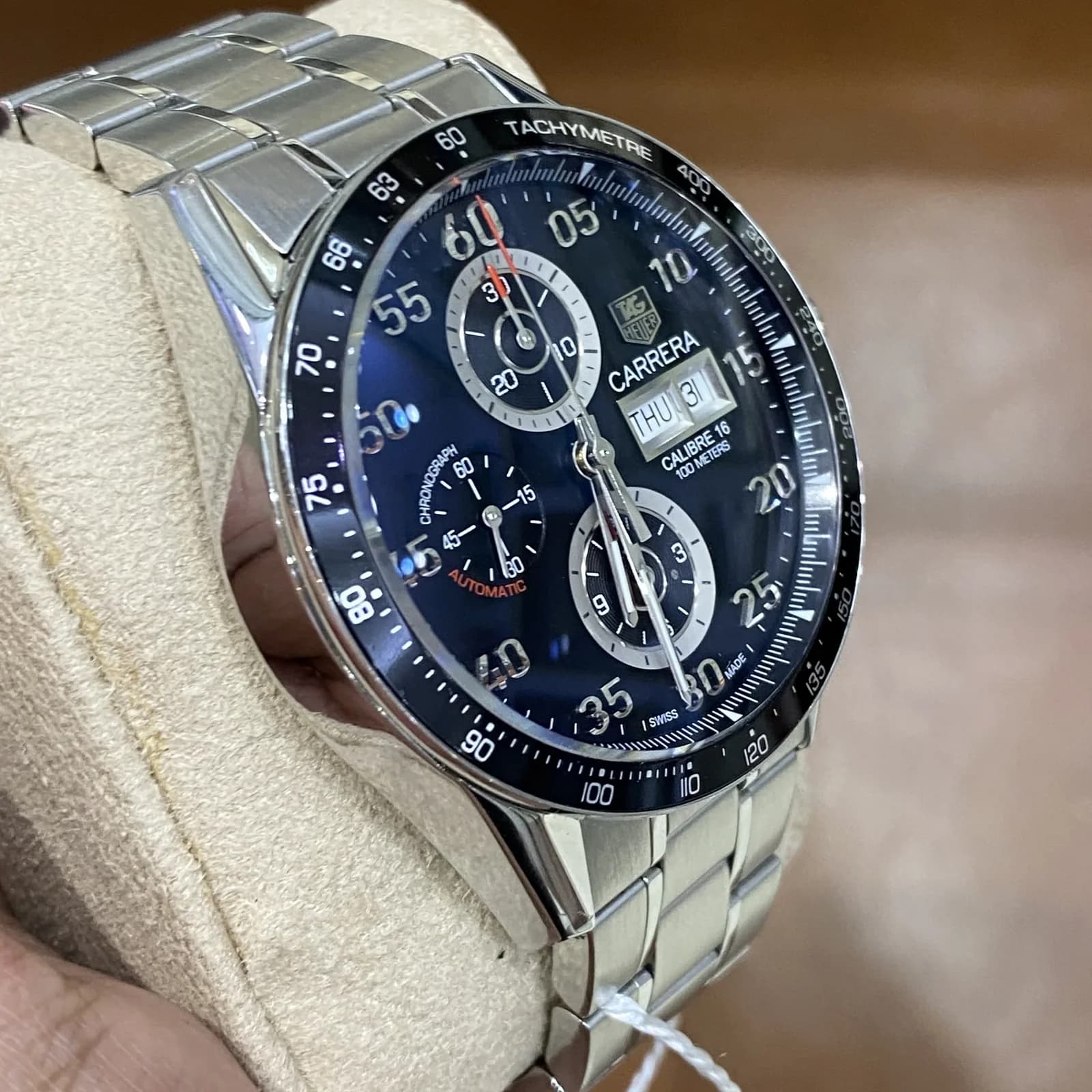 Thumb Carrera Calibre 16 Day Date 43 Stainless Steel / Black / Bracelet