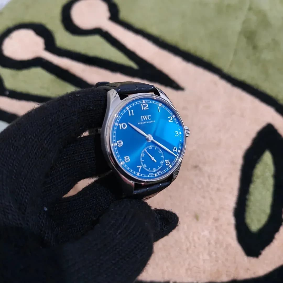 Thumb Portugieser Automatic 40 Stainless Steel / Blue / Alligator
