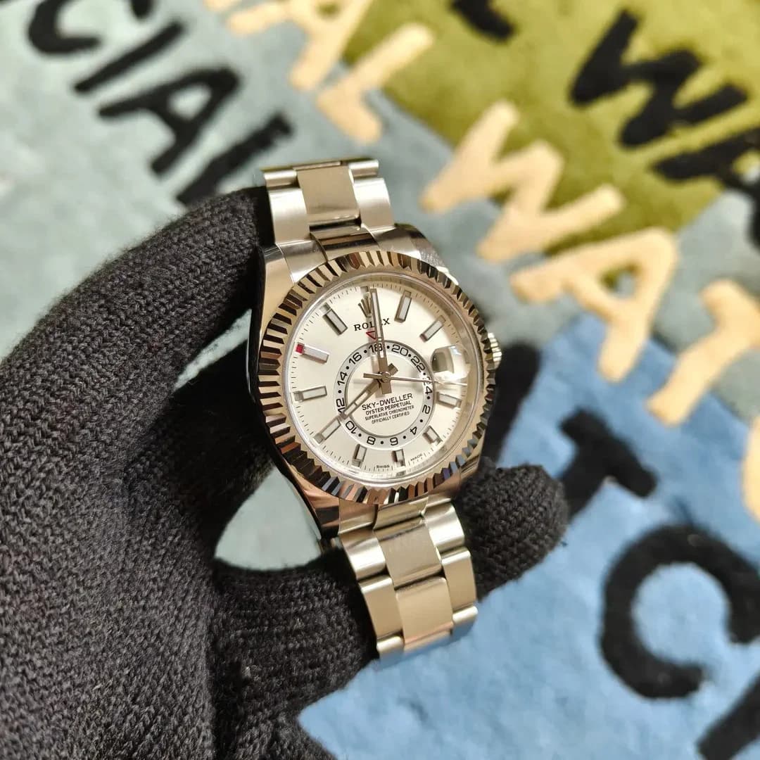 Thumb Sky-Dweller Stainless Steel / White Gold / White
